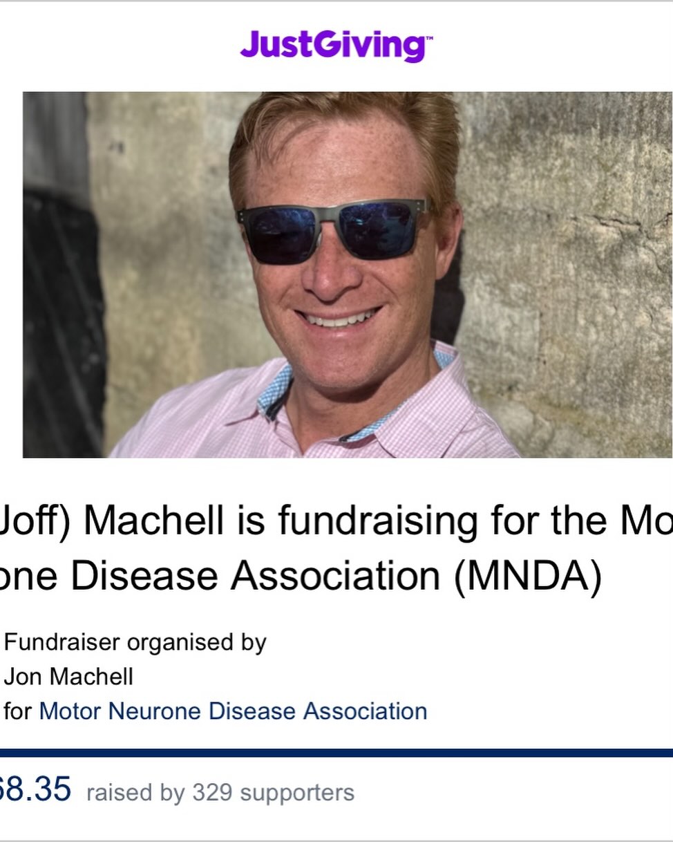 My brother’s good friend Joff has just been diagnosed with Motor Neurone Disease and is raising money for the Motor Neurone Disease Association. Please can you donate or share? Thank you 🙏