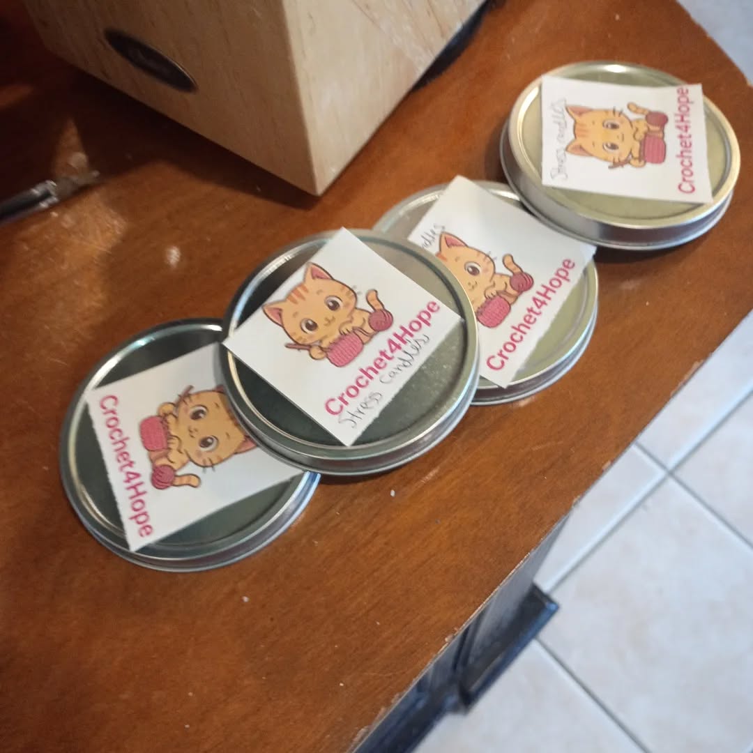 My Stress Aramatherapy Candles ❤️🕯️ are complete ready for Sale these are my Small Sale! $8.99 each. Check my eBay or Official Website https://Crochet4Hope.org/
#aromatherapy #candles #newmerch
🌸 Mini Stress Relief Candle Recipe 🌸
- 1/4 cup soy wax flakes
- 1 tbsp coconut oil
- 5-6 drops Stress Relief essential oil blend (lavender, bergamot, chamomile)
- Mini candle wick & teacup or small jar
Melt wax, mix in oils, pour into teacup. 💖 Perfect for self-care on-the-go 🌟