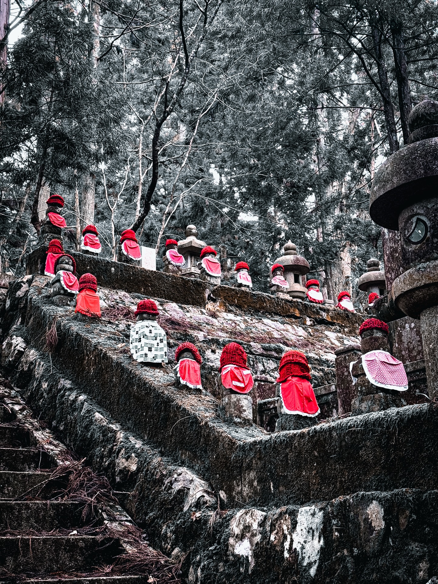 À Koyasan, le cimetière d’Okunoin est une visite incontournable.
Au fil du chemin, des centaines de statuettes portent des bavoirs rouges, déposés en signe de protection et de respect, notamment pour les âmes des enfants disparus.
#JapanTravel #Koyasan #Okunoin #Japon #TravelMoments