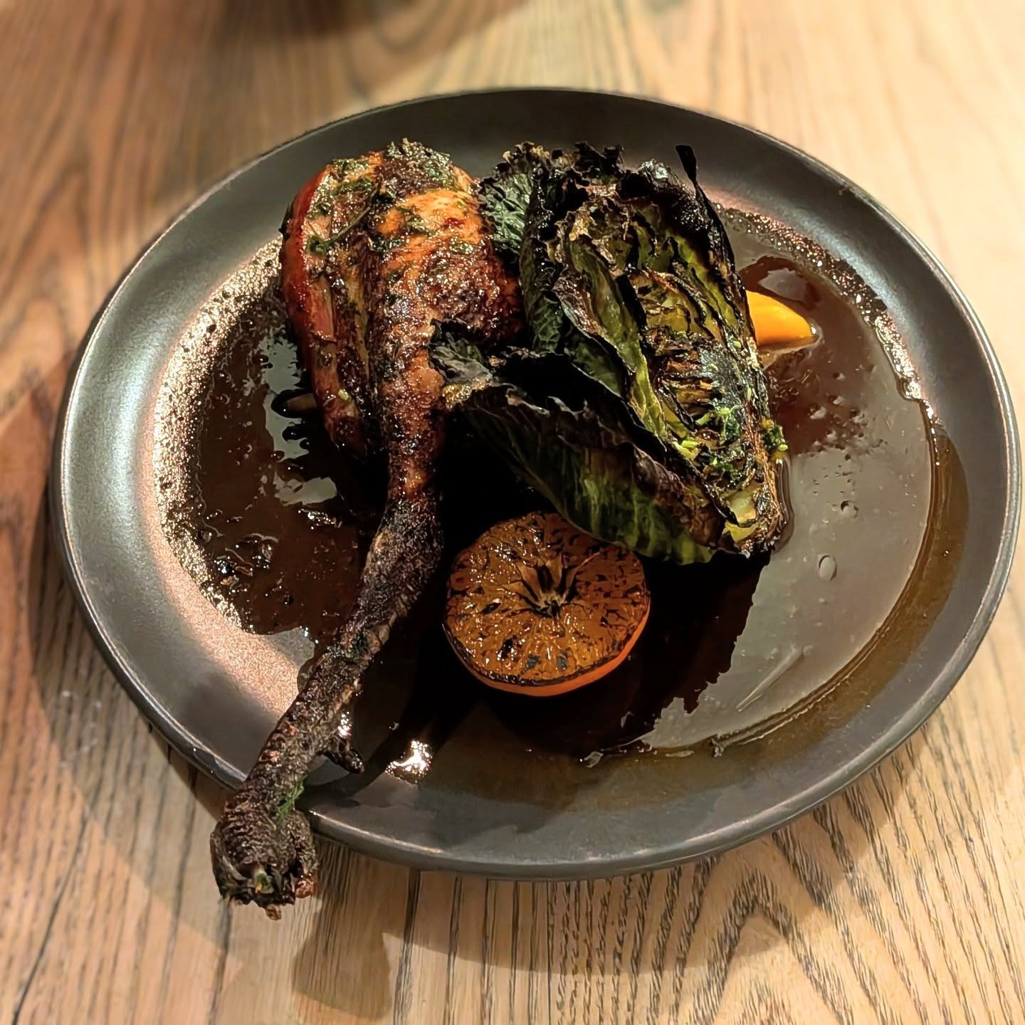 Roasted half Pheasant, Charred January King Cabbage, Orange, Chervil & Caraway Butter, Butternut Squash puree, red wine Jus. Paired perfectly with a glass of red.
#pheastantlysurprised #seasonalfood #bristolpubscene