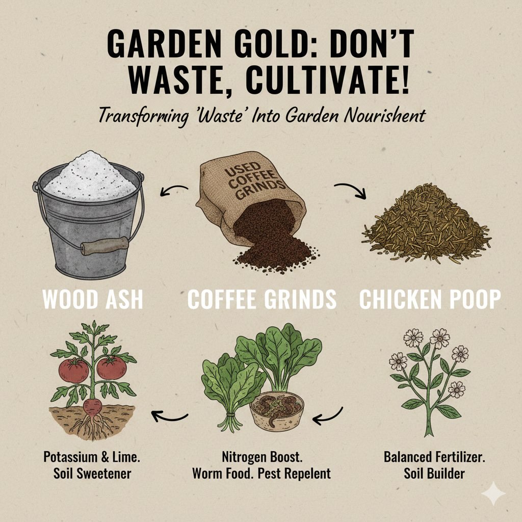 Turn your waste into garden gold!
If you want a serious bloom boost this year, donāt throw away these three things:
⢠Wood Ash: The ultimate natural source of potassium (potash) for stronger roots and vibrant petals. šŖµ
⢠Coffee Grounds: A slow-release nitrogen kick that keeps your soil acidic and your foliage lush. āļø
⢠Chicken Poop: The āblack goldā of fertilizersāhigh in nitrogen, phosphorus, and potassium to fuel massive growth. š
Your soil will thank you, and your flowers will show it! šøš
Pro-tip: Remember to compost the chicken poop and coffee grounds first so they donāt āburnā your delicate plants!
#gardening #waste #plantfood