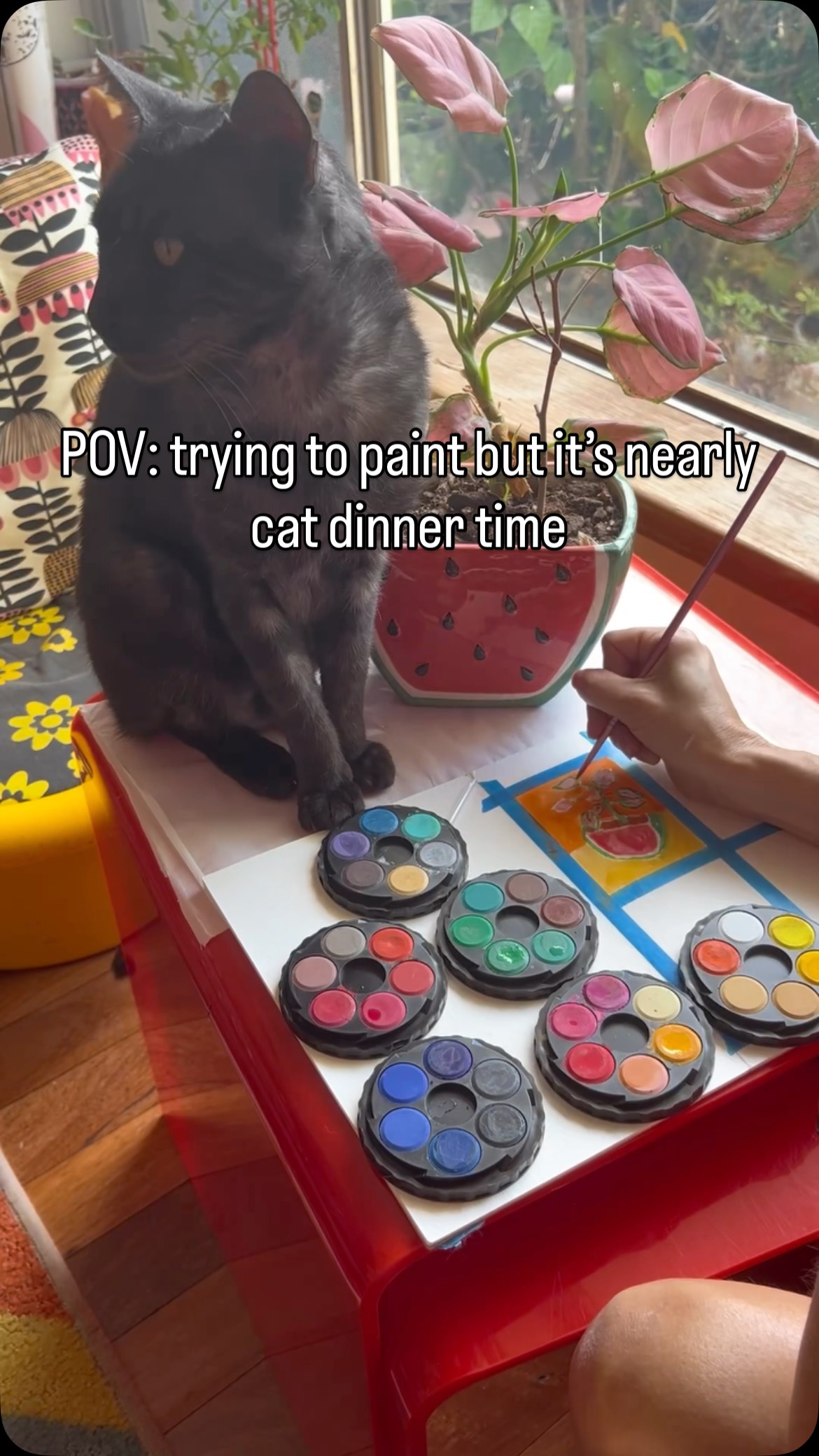Hoping to paint more in 2026 so I made a tiny start today. Mav just wanted to sit on the wet paint though!!
#aceo #watercolourpainting #australianartist #catsofinstagram