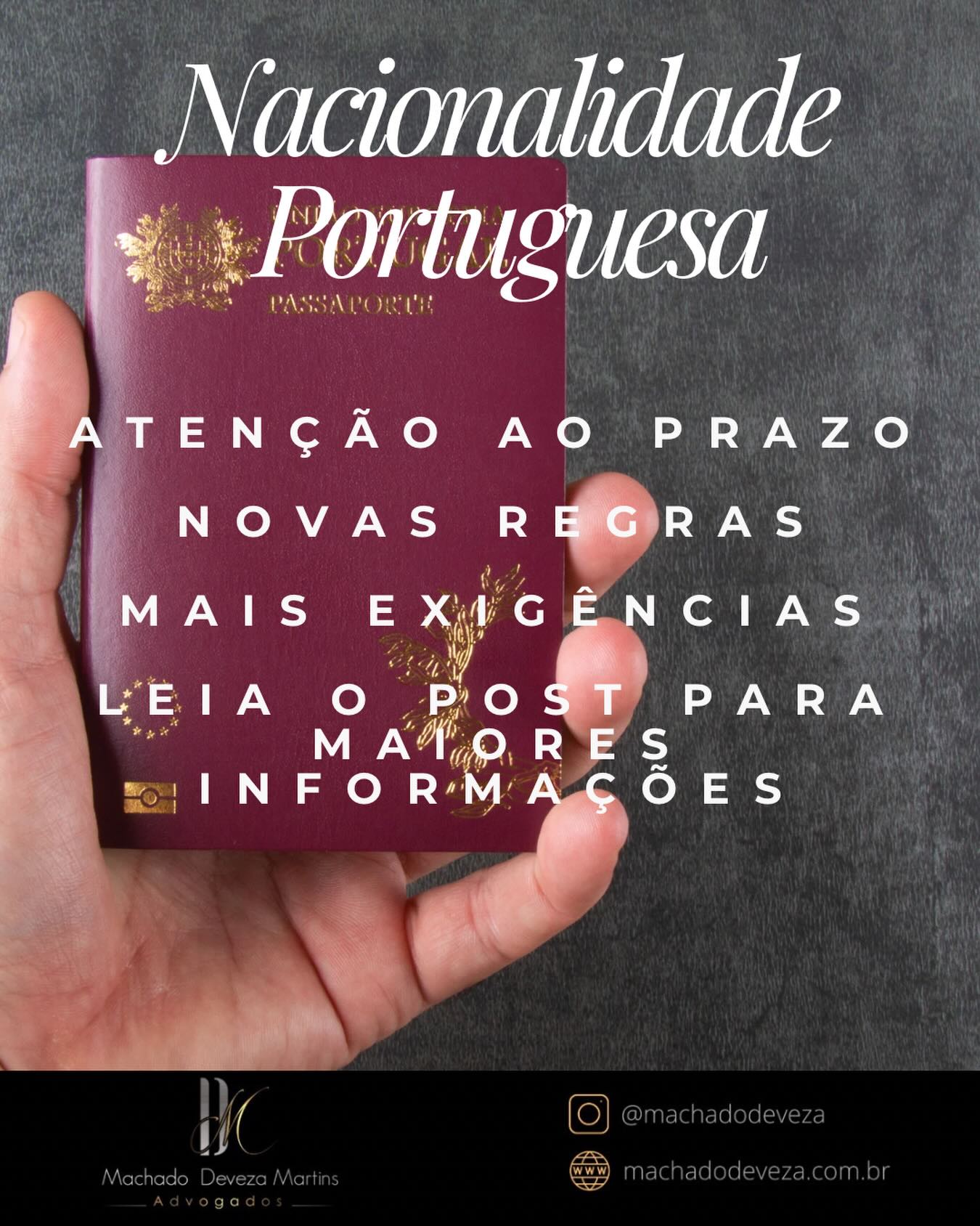 ⚠️ NACIONALIDADE PORTUGUESA: ATENÇÃO AO PRAZO
Se você pensa em pedir a nacionalidade portuguesa, este aviso é importante 👇
O Parlamento aprovou alterações na Lei da Nacionalidade que prometem regras mais rígidas para vários casos.
🚫 O que pode mudar:
❌ Fim da nacionalidade para descendentes de judeus sefarditas
❌ Novas regras para filhos de estrangeiros em Portugal
❌ Mais exigências para netos de portugueses, com prova de vínculo efetivo
⏳ Tempo de residência proposto:
➡️ CPLP e UE: mínimo de 7 anos
➡️ Outros países: mínimo de 10 anos
📌 Mas atenção:
A lei ainda não está em vigor.
A legislação atual continua valendo — e é mais favorável.
🔥 Quem se antecipa, garante direitos.
Quem espera, pode perder oportunidades.
📲 Informe-se. Planeje-se. Não deixe para depois. #nacionalidade #nacionalidadeportuguesa #cidadaniaportuguesa #portugal #portuguesa