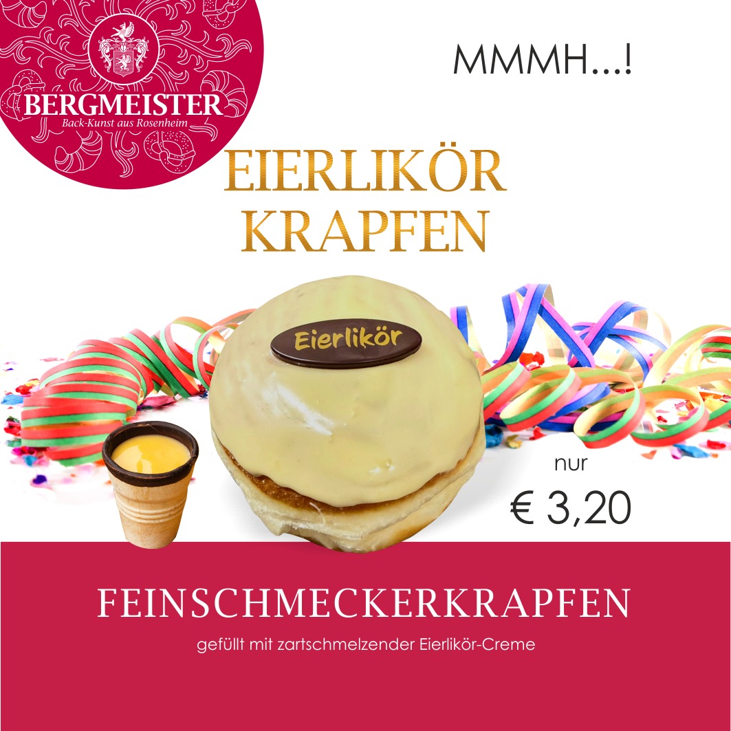 🌟🍩 Krapfenvielfalt bei Bäckerei BERGMEISTER! 🍩🌟
🎉 Die Faschingszeit steht vor der Tür und wir haben etwas ganz Besonderes für euch: unsere unglaublich leckeren Feinschmeckerkrapfen! 😍✨
Lust auf etwas Süßes? Probiert unbedingt unsere aktuellen Sorten:
- **Heiße Liebe** ❤️ – gefüllt mit zarter Vanillecreme und fruchtigem Himbeerpürree!
- **Bueno** 🍫 – der perfekte Mix aus Nougat und Schokolade!
- **Bienenstich** 🐝 – mit einer himmlischen Vanillecremefüllung und karamellisierten Mandeln!
- **Eierlikör** 🍸 – der Klassiker für alle Likör-Liebhaber unter euch!
Jede Woche erwarten euch neue, leckere Krapfensorten, die ihr nicht verpassen solltet! 💥🔥 Schnappt euch eure Freunde und kommt vorbei, um die süßeste Krapfenvielfalt der Stadt zu entdecken!
Wir freuen uns auf euren Besuch!
Euer BERGMEISTER TEAM
#bäckereibergmeister #bergmeister #leckerschmecker #handwerk #handwerkskunst #krapfen #krapfenliebe #krapfenzeit #fasching2026 #bäckerei #genuss #rosenheim #kolbermoor #stephanskirchen #schlossberg #wasserburgaminn #wasserburg #neubeuern #badfeilnbach #feilnbach #rohrdorf #thansau