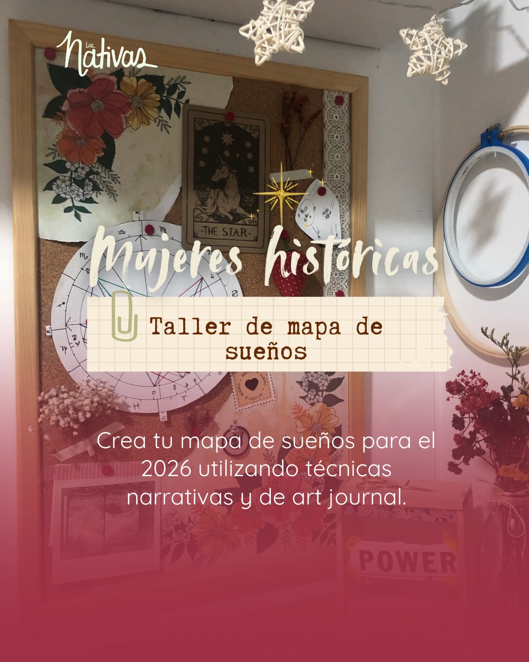 Participa de nuestro primer taller del 2026🥰
👨🚀Mujeres históricas: Taller de mapa de sueños.
Juntas exploraremos técnicas narrativas y el art journal para crear nuestra historia de futuro y visualizarlo a traves de un mapa de sueños.
✔ Incluye: Plantilla digital para planear tu 2026.
📅 Sábado 17 de enero
📍Virtual en Zoom | 9 h a 12 h
👩🏫 Tallerista: Mayra Durán
👩❤️👨Inversión: 400 pesos
#storytelling #Tallervirtual #Regalauntaller #contarhistorias #futuro mapadesueños2026