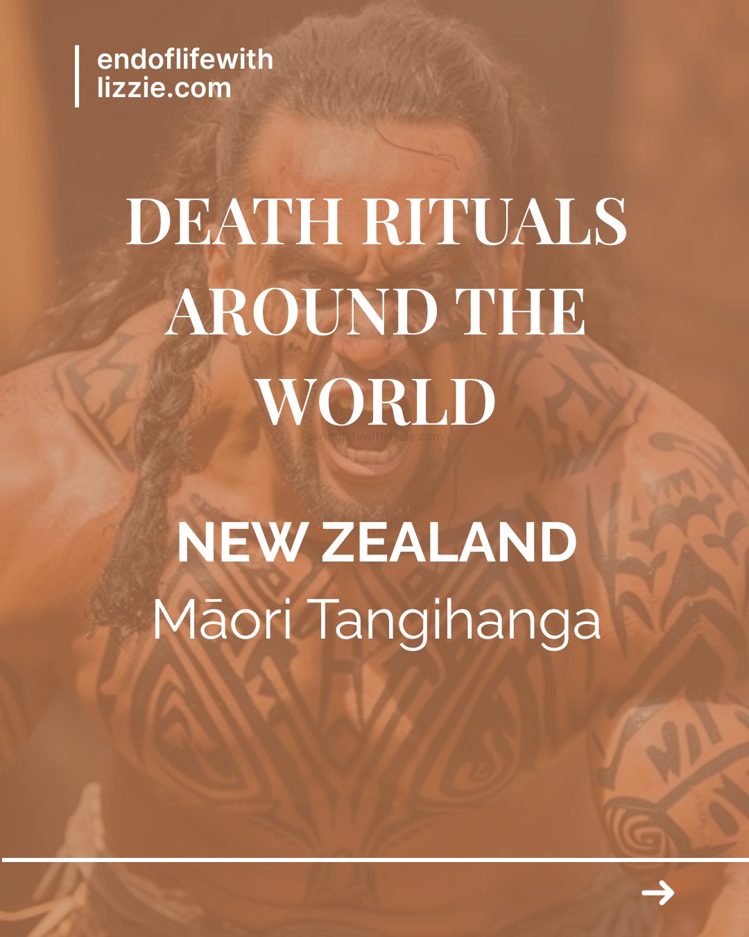 Gentle note: This post discusses death and cultural death rituals. Please take care while reading.
Tangihanga is the Māori process of death and mourning, a communal, relational practice that unfolds over days, not hours.
The tūpāpaku (the deceased) remains present, never left alone. Whānau and community gather on the marae to sing, speak, weep, remember, and keep vigil. Grief is shared. Time is honoured. Relationship continues.
Tangihanga reminds us that death is not something to be managed quickly or privately. It belongs to people, place, ancestry, and collective care.
It is powerful when grief is held by our communities, and when the dead are treated as still belonging.
#Tangihanga
#DeathRituals
#EndOfLifeWithLizzie
#GriefAndCommunity
#DeathLiteracy