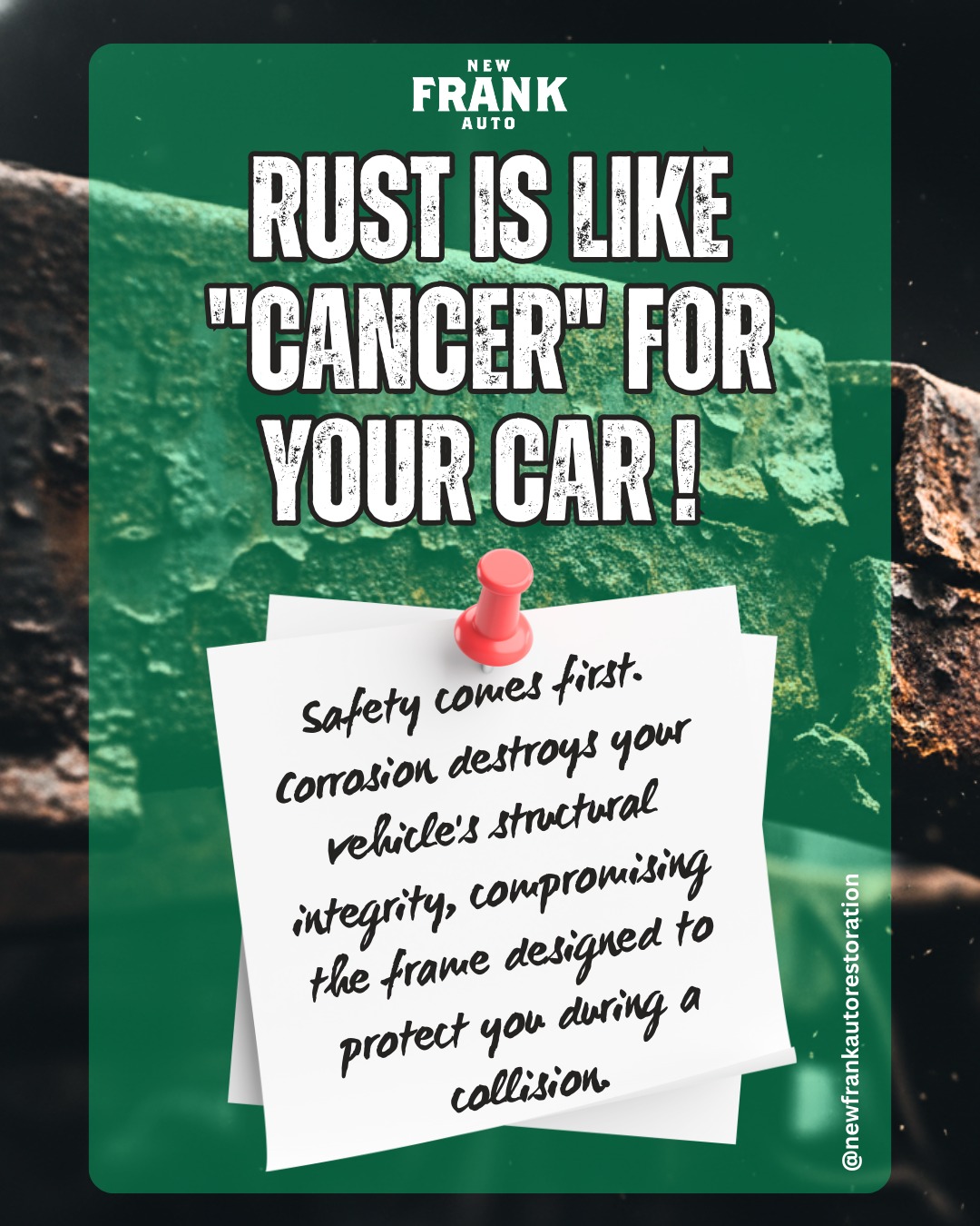 "Safety comes first! 🚗💨"
A rusted frame can't protect you in a collision. Corrosion destroys the integrity of your car's most important structure. Get that rust removed professionally today. 🛠️
#lasercleaning #SatisfyingRestoration #rustremoval #metalrestoration #brooklyn #detailinglife #nyc