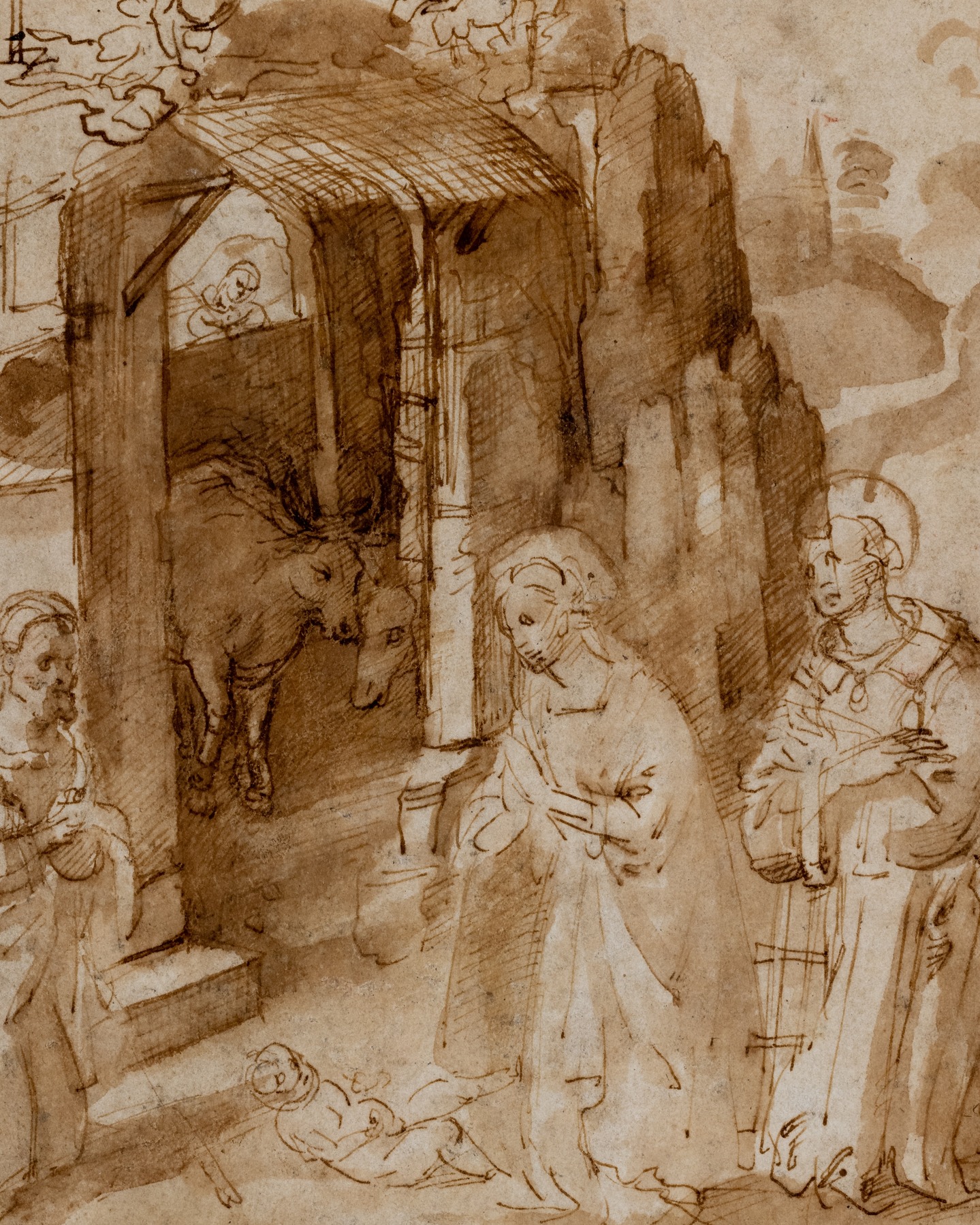 Wishing you a happy New Year 2026
This elegant sheet is a study for Antoniazzo Romano’s Nativity of Christ with Saints Andrew and Lawrence, painted in the second half of the 1480s and now in the collection of the Galleria Nazionale d’Arte Antica, Palazzo Barberini, Rome.
While a considerable number of paintings are associated with the name of Antoniazzo Romano, the leading Roman-born painter of the late Quattrocento, only a handful of drawings have thus far been attributed to him. Unlike three other sheets attributed to the artist, this rediscovered study is the only one that can be firmly connected to a painting.
Please contact us for further information.
A very happy New Year to all lovers of works on paper.
#AntoniazzoRomano
#OldMasterDrawings
#ItalianRenaissance
#Quattrocento
#WorksOnPaper
#Drawing
#RenaissanceArt
#ArtDealers
#PalazzoBarberini