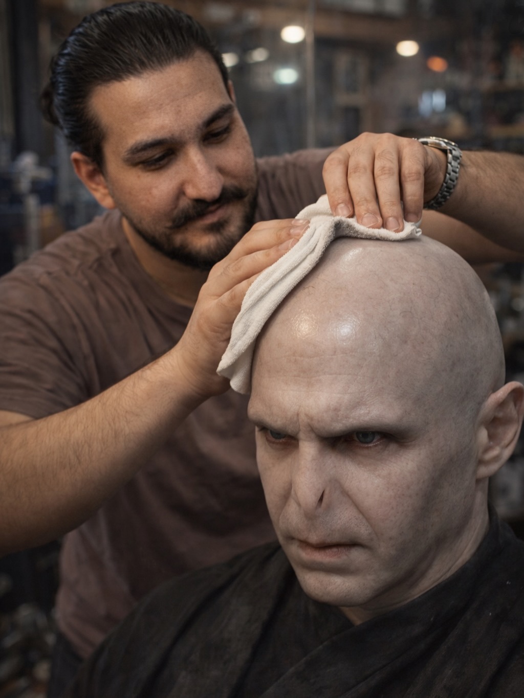 Hagrid ready, Voldemort poliert – Wetter egal 😬😂 #natürlichnicht
#furkansatelier #bremen #überseestadt #weserpark #friseurbremen #harrypotter