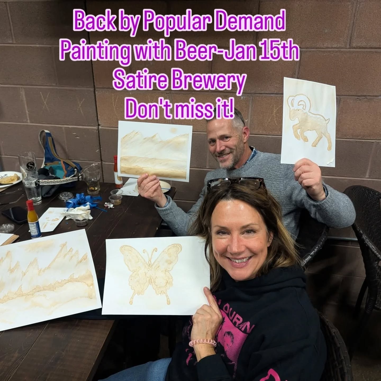 🍺🎨 Paint with Beer is Back by Popular Demand!
You asked for it and it is happening again on January 15th from 6 to 8 at Satire Brewing Company.
Come paint, sip, laugh, and surprise yourself as you turn beer into art. No experience needed. I guide you step by step and you get to enjoy beer tasting, trivia, and prizes along the way.
✨ This is a relaxed, fun night out with friends, dates, or anyone who loves trying something new.
🎟 Grab your spot here
https://www.paintcreateconnect.com/event-details/ready-to-paint-with-beer-back-by-popular-demand
📍 Satire Brewing Company
📅 January 15
⏰ 6 to 8 pm
Comment 🍺 if you are coming or tag your paint partner.
#PaintWithBeer
#DenverEvents
#BreweryEvents
#SatireBrewing
#PaintCreateConnect