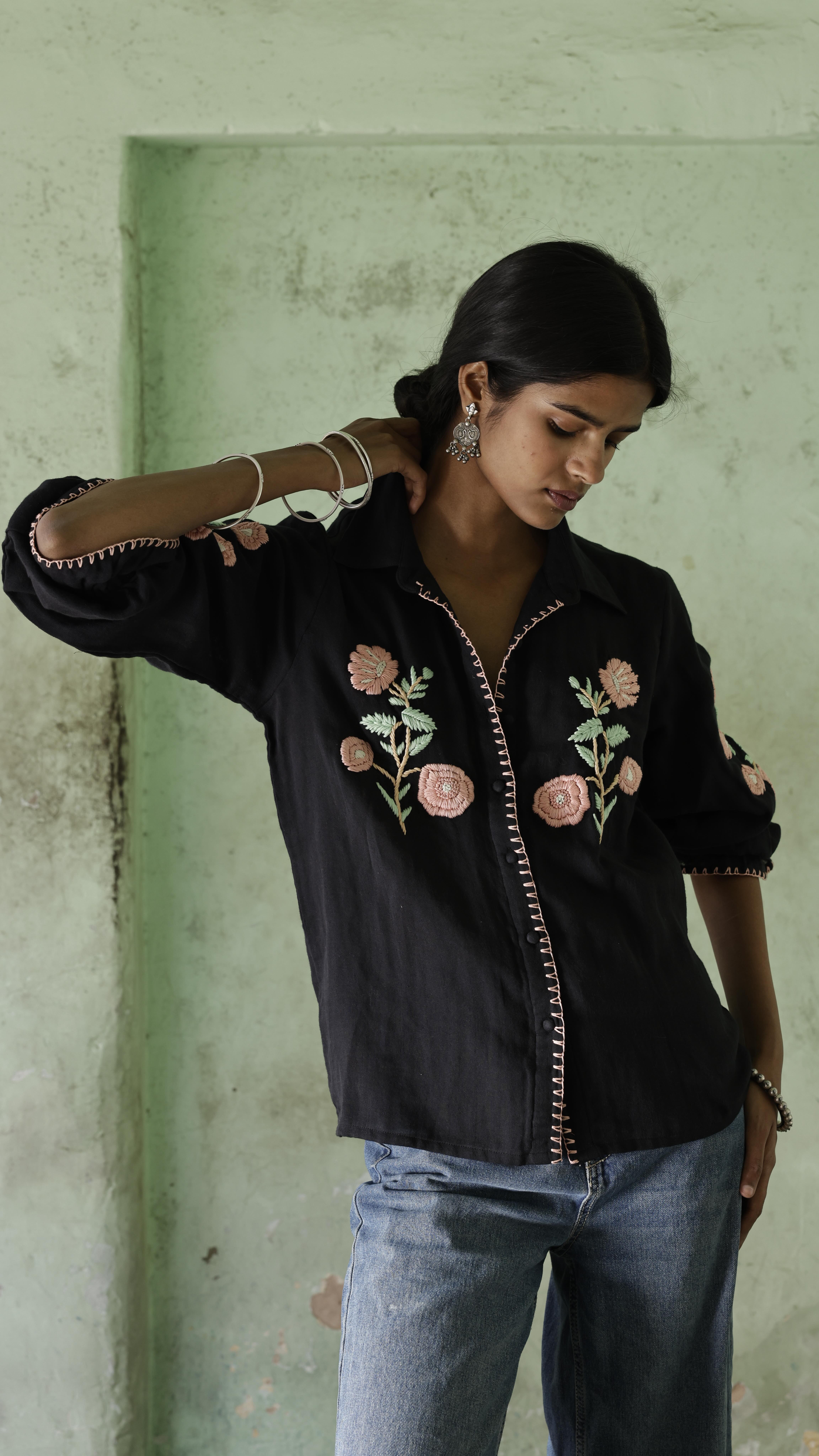 There’s nothing like a hand embroidered shirt …. Online now x
