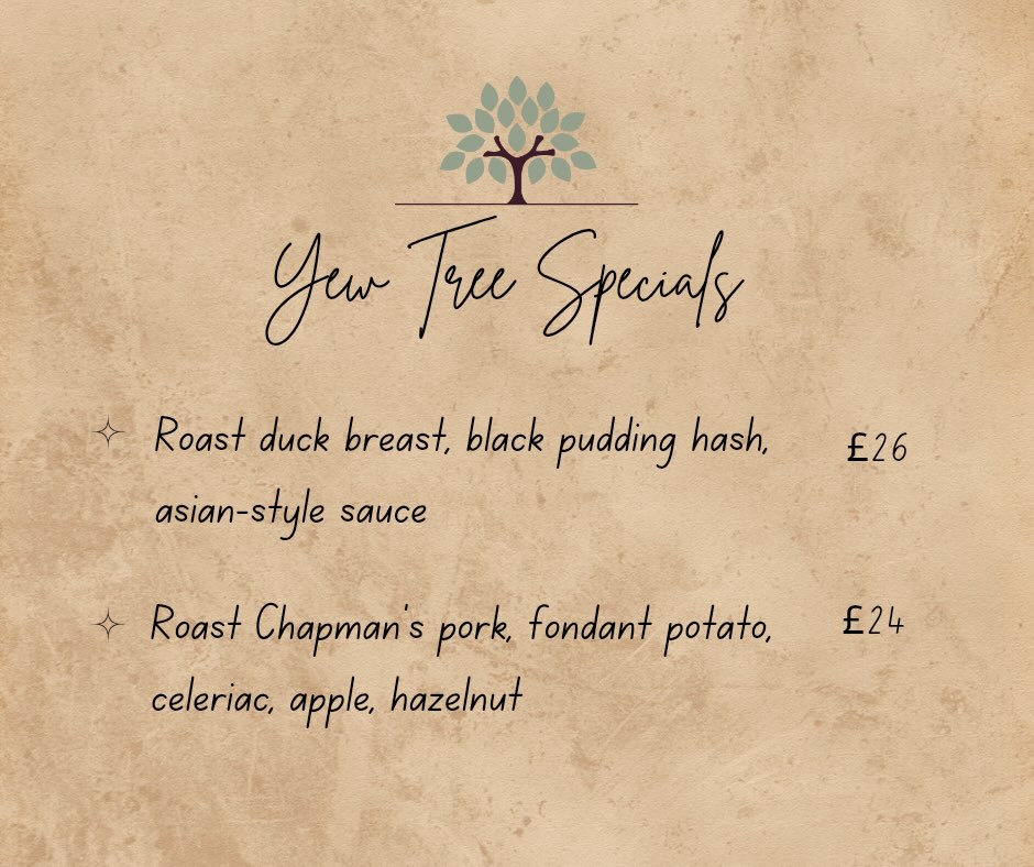 ✨Specials ✨
Served Friday from 5pm & all day Saturday!
