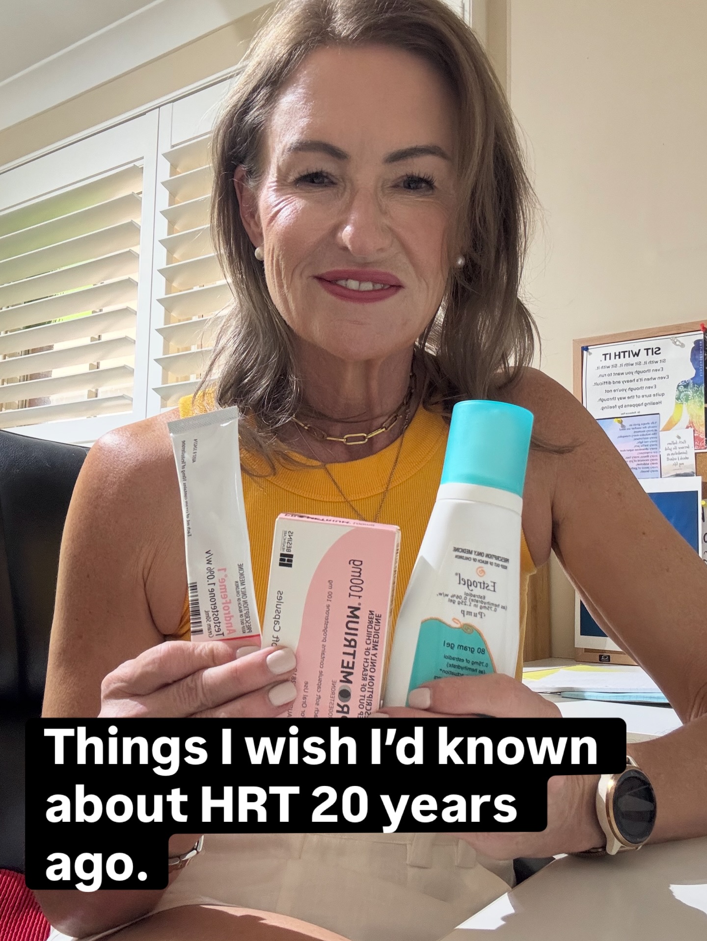 I often get messages asking me about what HRT (MHT) I’m on.
Obviously Im not a doctor but I am always happy to share my own personal experiences as I know the experiences of others have helped me. I also ensure I stay up to date with emerging research.
I am currently using Oestrogel (oestrogen), Prometrium (progesterone) and Androfemme (testosterone). My dose and combinations have changed over the last 8 years when I first started. These things can be quite individual and needs can change over time.
Below are 7 things I wish someone would have told me 15 years ago when I first entered perimenopause (though I did not realise it at the time 😬🙄🤦🏻♀️).
1) The belief that HRT can give you breast cancer came from a study from 2002 which has now been debunked.
2) HRT is actually suitable for more women than you think and most women will benefit from it, not just in terms of treating the symptoms of perimenopause but to improve their long term health and life span.
3) You do not have to be menopausal (technically the day that you have not had a period for 12 months) to start and benefit from HRT. And in fact, women in perimenopause may benefit more from HRT than menopausal women as they try and ride out the symptoms of fluctuating hormones.
4) There is rapidly emerging and often confusing evidence and advice around HRT. Finding a doctor up to date with the latest information is vital.
5) Women with a previous history of mental health challenges 🙋🏻♀️ or who are neurodivergent, statistically experience a more difficult menopause transition.
6) There are now over 110 recognized symptoms of perimenopause. Ranging from the most common (hot flushes, brain fog, fatigue) to the less common (itchy skin, ringing in the ears, joint pain, frozen shoulder, vertigo).
7) While HRT may not be a choice that all women make, all women deserve the opportunity to be informed and at least have that option discussed with them by their GP.
Is there anything you wish you’d have learnt sooner about HRT ?