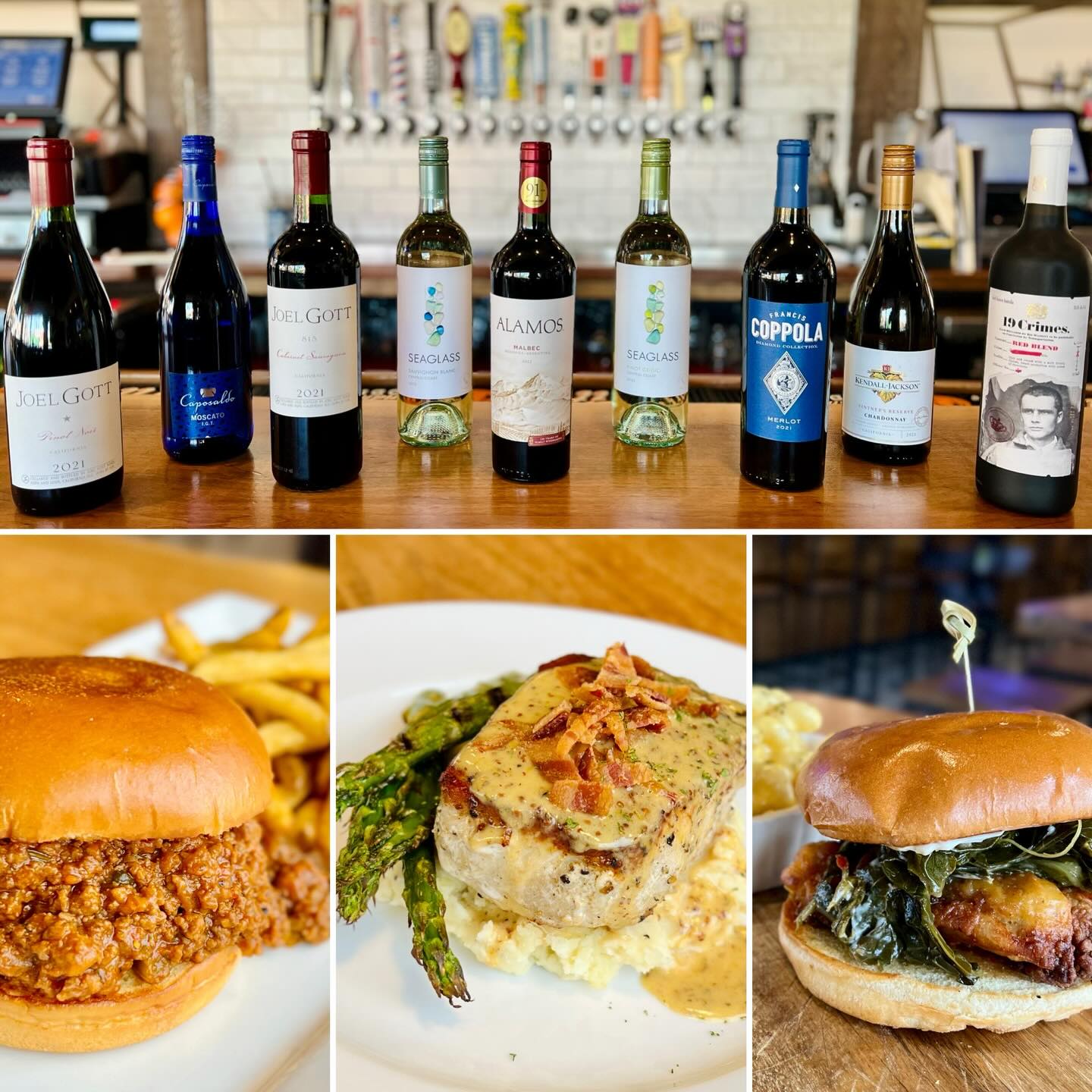 On Wednesdays We Treat Ourselves to Delicious Entrees ($5 off) 🍽️ and 1/2 Off Wine Bottles 🍷
➕Plus➕
🥄 Veggie Lentil Soup
🦀 Spinach Crab Dip
🍅 Sloppy Joes
🍗 Deep South Fried Chicken Sando
🍰 Classic Cheesecake
🍋 Lemon Pound Cake
#dellaroses #wineanddine #winewednesday #sloppyjoes #entrees