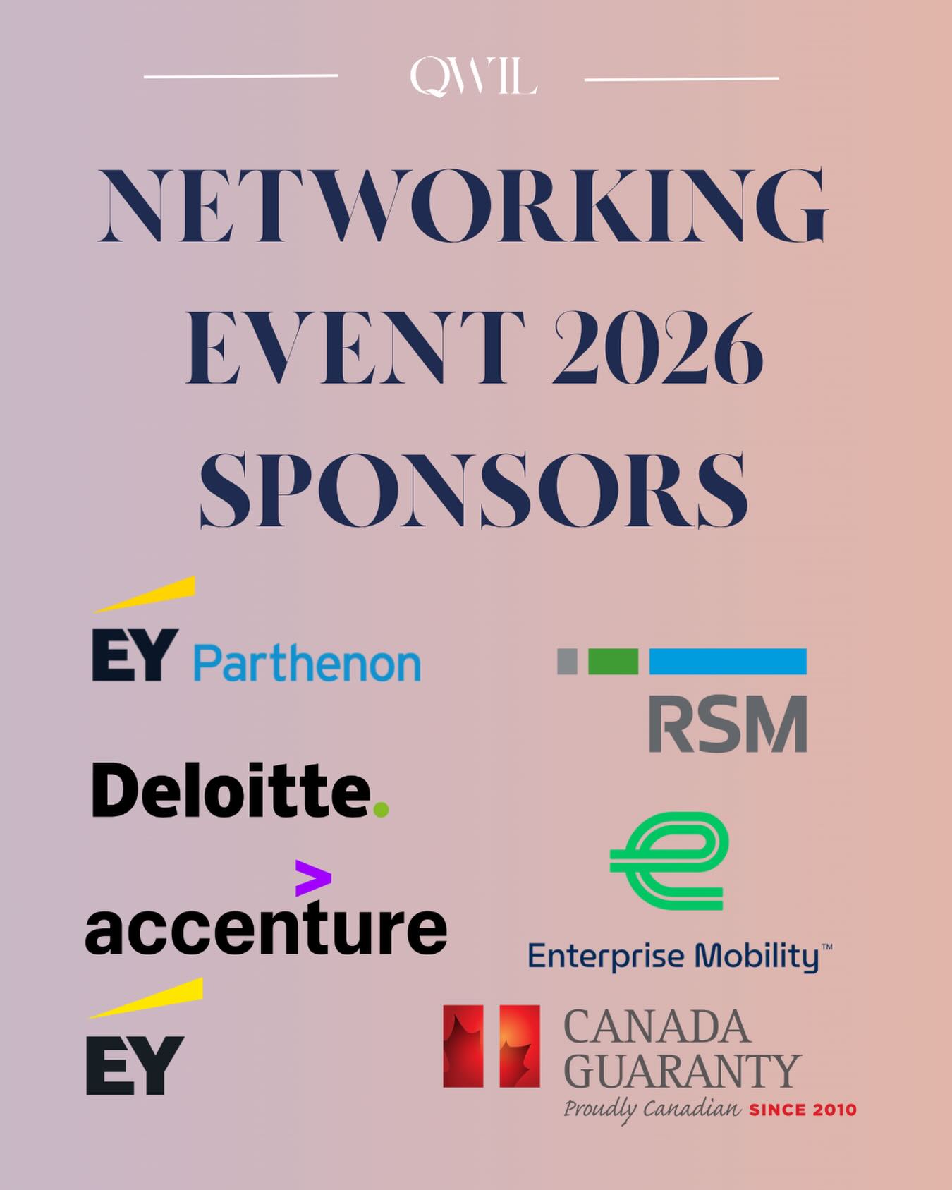 Proudly supported by our amazing sponsors!
Thank you for helping us bring the QWIL Networking Event to life.
See you January 25th.