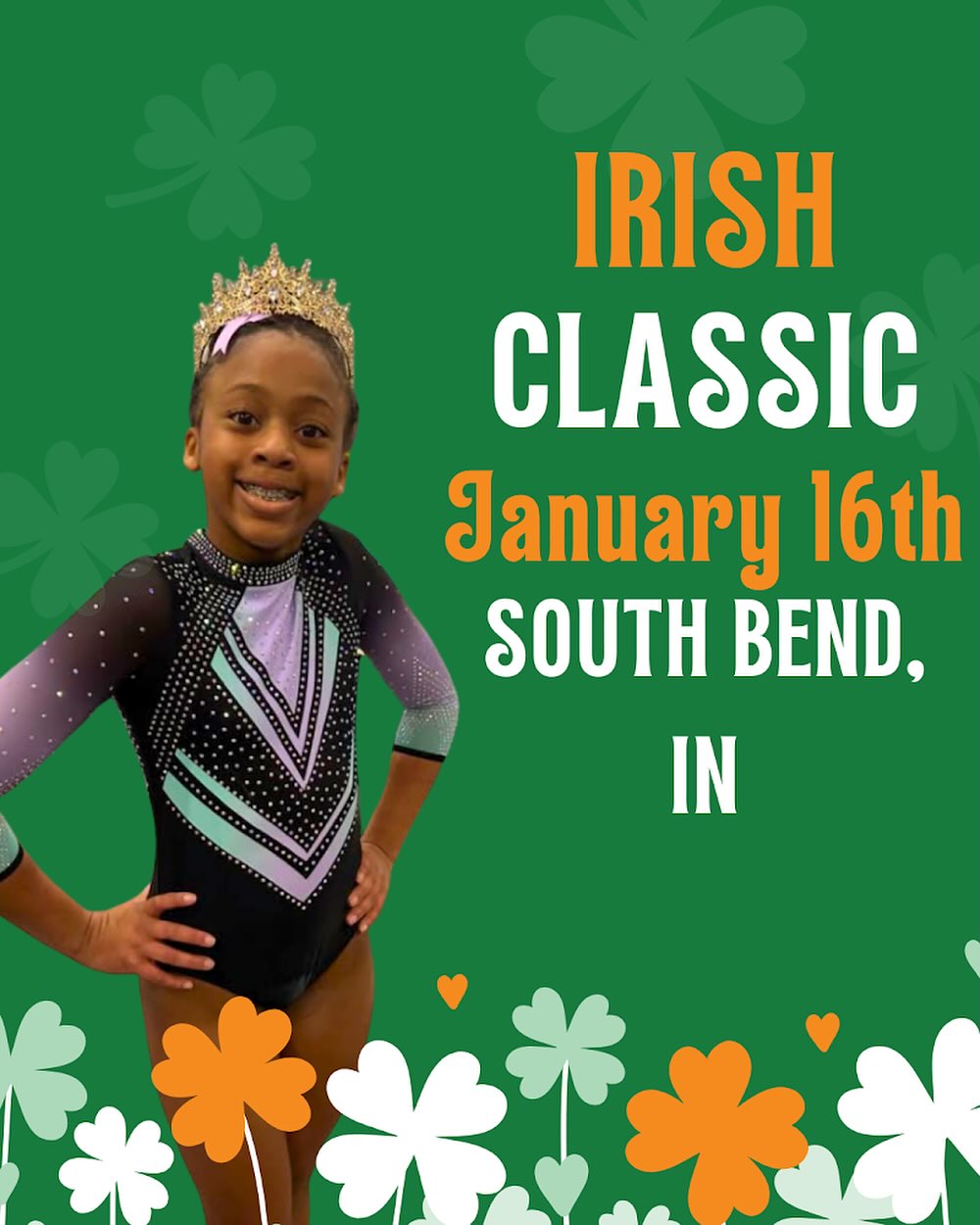 It’s the first meet week of 2026!✨ Good luck to our gymnasts at the Irish Classic in South Bend this Friday!☘️