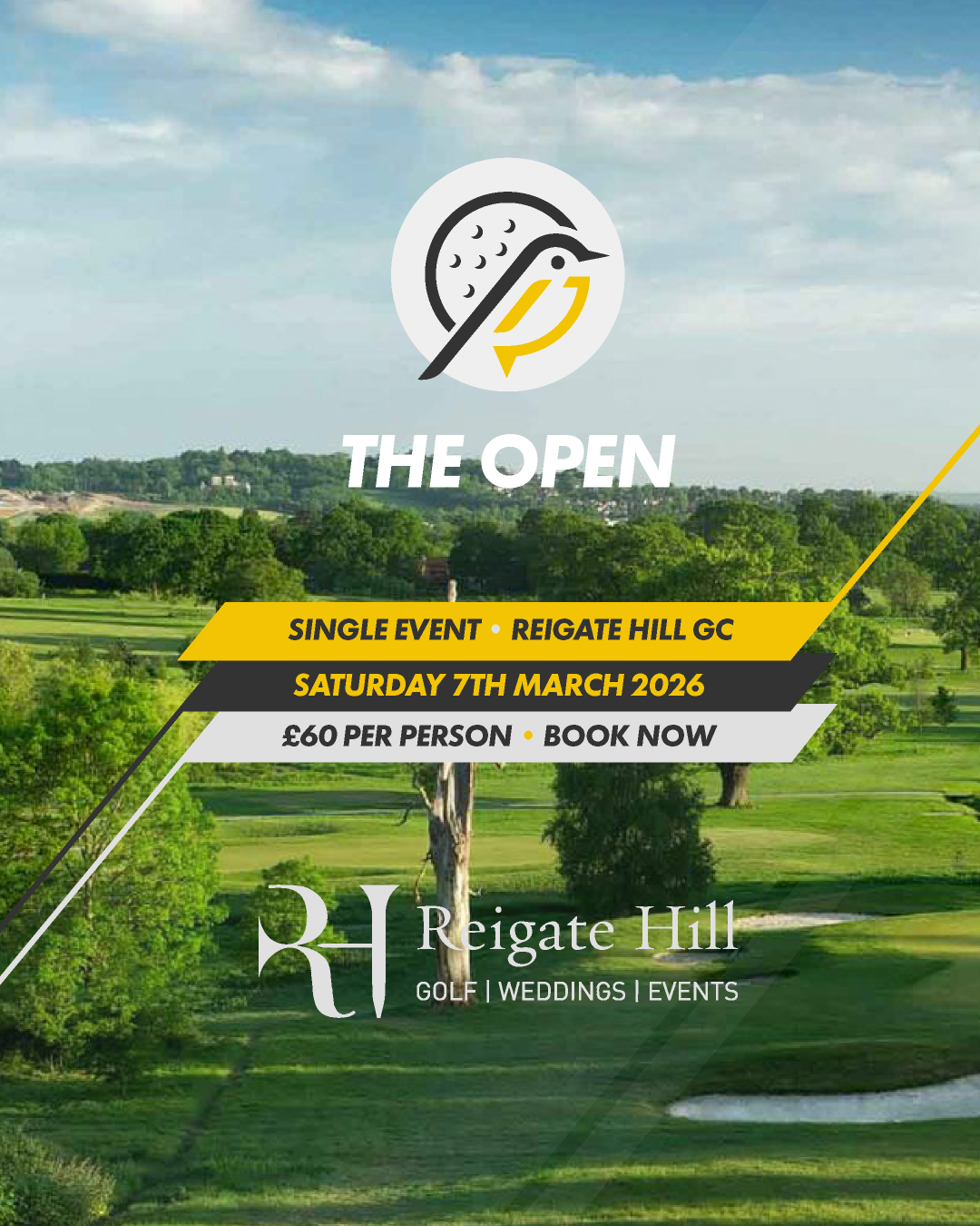 8 Weeks until the first event of the 2026 Season!
🏆The Open
🗓 Saturday 7th March
📍 Reigate, Redhill, RH2 0TU
As always spaces are limited and we always recommend booking the minute you know you're coming. "Getting around to it later" may well just leave you in the clubhouse staring jealously at the group on the 1st tee!
#LFGTour #LFGTourTheOpen #LFGTour2026 #GolfSociety #GolfLeague #SocialGolf