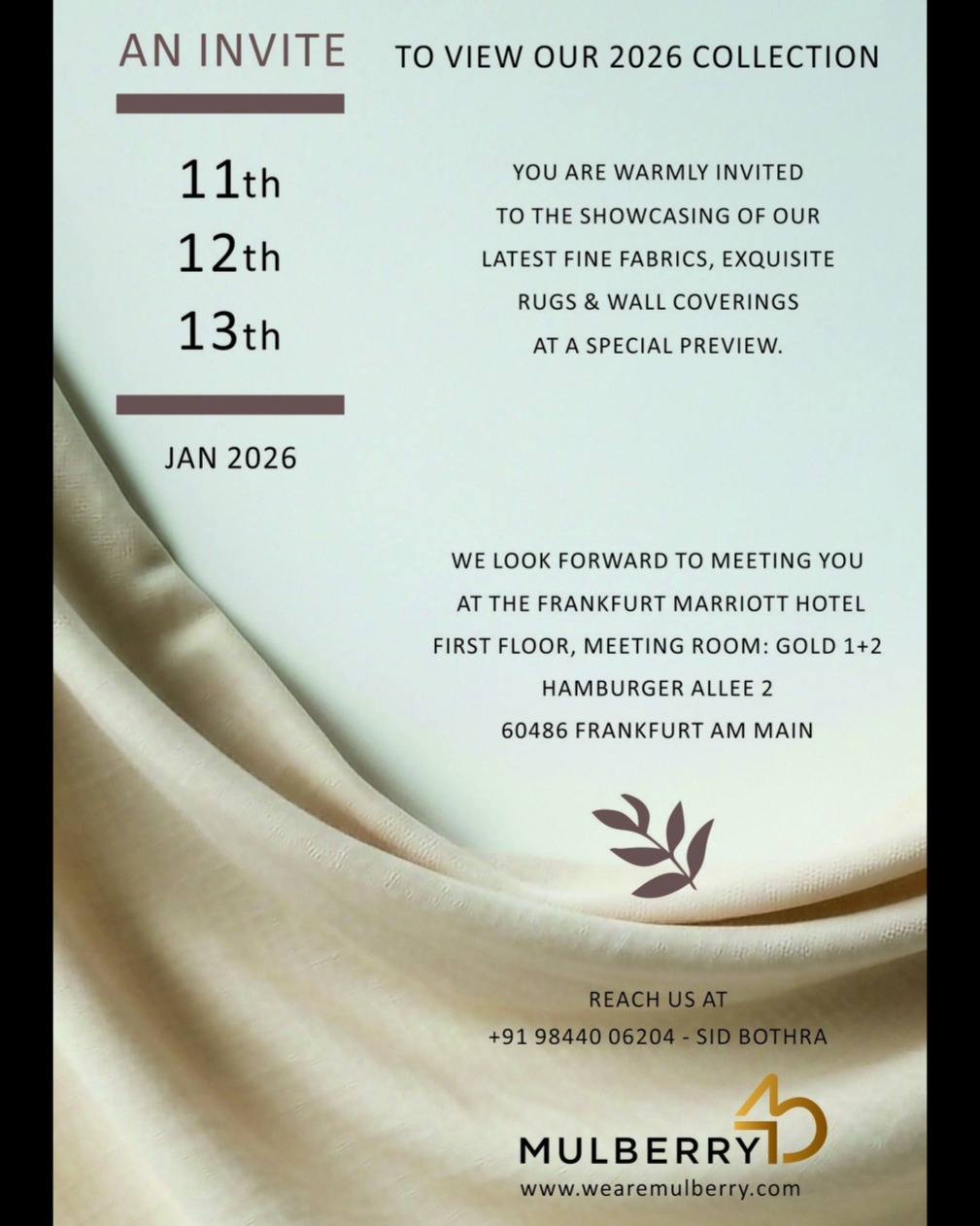 Excited to invite you to visit us as we present our new collection of Fabrics & Wallcoverings! #hiemtextil #homefurnishings #décor #beauté #newcollections #interiör #interiordesigning