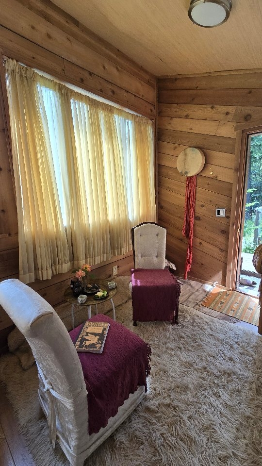 I have learned how to make beauty with the bullshit. Even when our family of 3 was living in a 4-person tent for 6 months I set up a beautiful altar outside. I drapped fabrics along the tent posts and filled the air with incense. Ive gotten incredibly skilled at bringing elegance into slums, and hope upon ruins.
.
Being a family that isn't sleeping on pillows of generational financial wealth, or resting knowing theres a larder of a fatty savings account. We have learned to summon a different resource. That which is the relational focus of community care. Weather its been emergency dental care for our daughter or building this temple so I could be a stay-at-home mama with a business I could slip into between the cracks. We put it on our line of credit and ended up building for under $5000.
And yes 99% of everything you see in this space has been gifted, thrifted or found at a garage sale.
We have gotten really good at humbling our pride and asking for help. That being said Im coming to a new bend in my life.
.
One where Im being called to drop the scrappy- stitch my dreams together with recycled tape.
.
Im being challenged to get honest with the caliber of my offerings and the containers and collaberators they are asking I invest in. Awkwardly asking who would I be, what choices would I make if money wasn't a barrier? Instead of how can I kinda make this kinda-work.
.
Whats needed for the most nourishing, delicious expanding outcome for those called to my containers?
...
#dreambigger #trust #witch #communitycare #money
