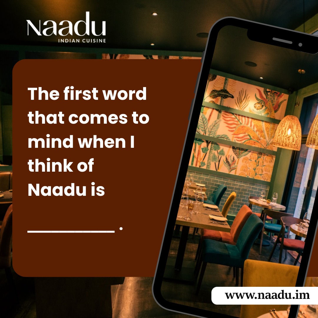 Naadu isn’t just a restaurant it’s an experience.
What’s the first word that comes to your mind when you think of Naadu?
Tell us in the comments.
https://www.naadu.im/
#NaaduIm #NaaduIndianCuisine #IndianFoodLove #DiningExperience #FoodieLife #RestaurantAesthetics