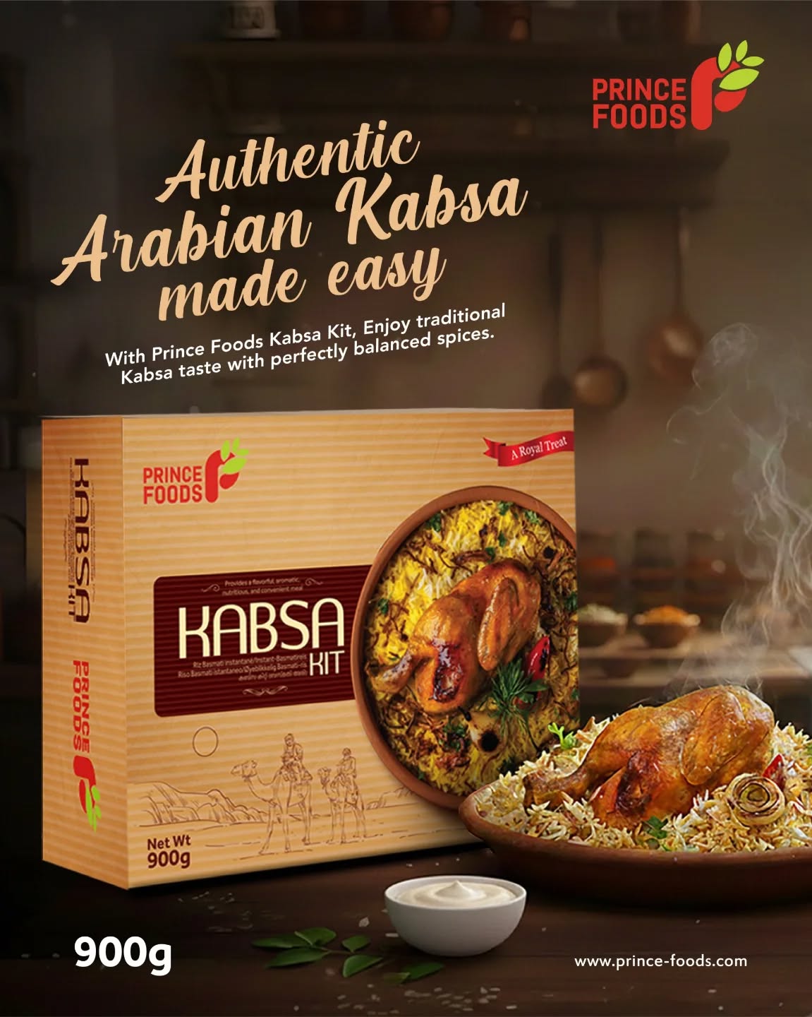 Craving Authentic Arabian Kabsa?
Introducing Prince Foods Kabsa Kit - your ticket to a deliciously easy culinary adventure!
With perfectly balanced spices, our Kabsa Kit lets you enjoy traditional Arabian flavors in the comfort of your own home. Simply add your favorite protein and you're ready to indulge in a royal treat!
Get your Prince Foods Kabsa Kit today and experience the authentic taste of Arabia!
#PrinceFoods #KabsaKit #ArabianCuisine #EasyCooking #DeliciousMeals