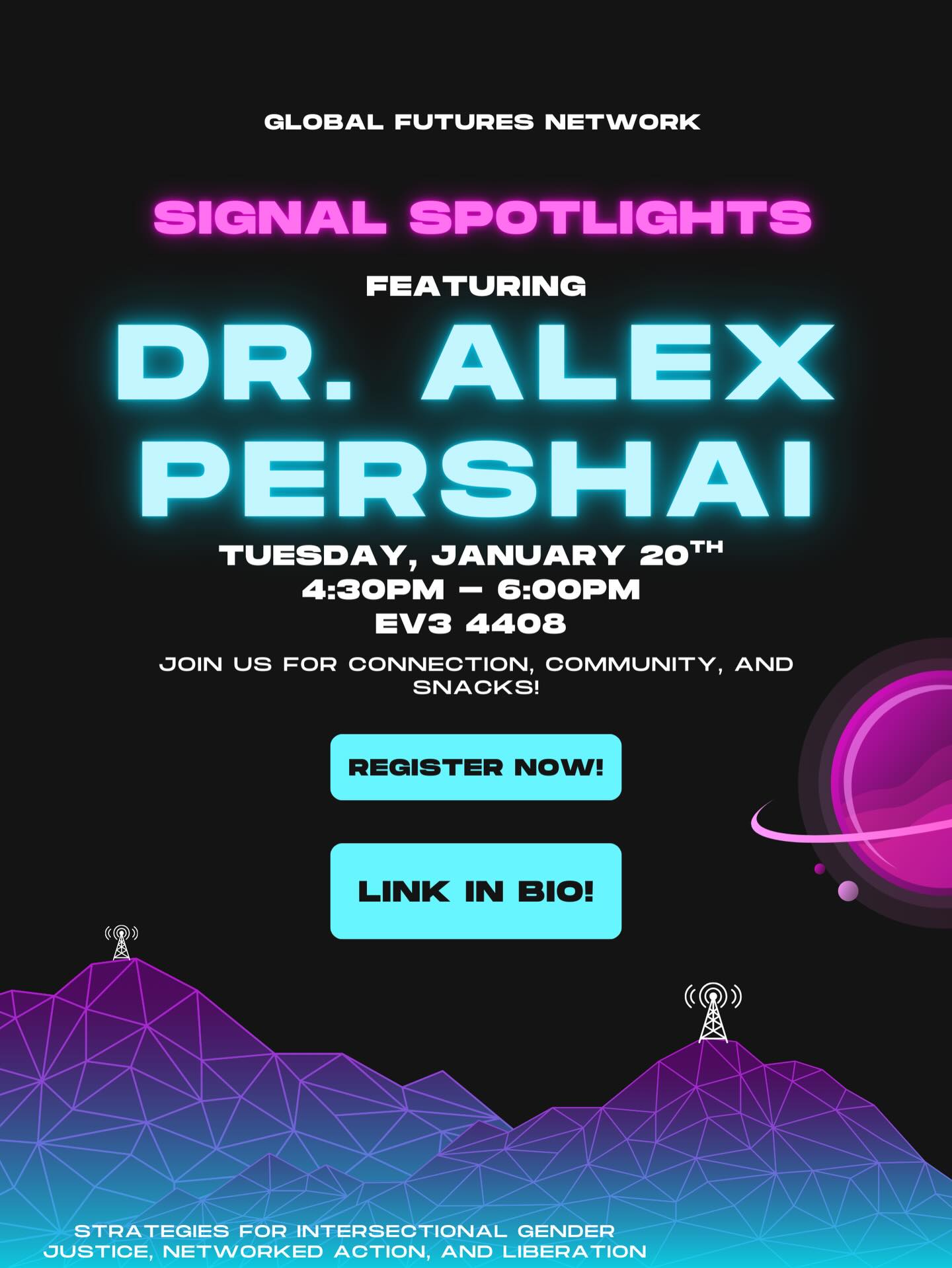 We are thrilled to announce the start of a new speaker series: ✨SIGNAL Spotlights✨! Our first event will feature Dr. Alex Pershai sharing insights about the Trans and Non-Binary Equity Strategy on campus. 🏳️⚧️
Join us for community-centred learning (and snacks)! Students, faculty, staff, and community members are welcome! No prior knowledge required—just bring your curiosity! 🫰
Register and find more information at the link in our bio!
———
SIGNAL Spotlights are informal, community-centered gatherings that bring our network together to learn about the vital work happening across the University of Waterloo. As part of the SIGNAL Network (Strategies for Intersectional Gender justice, Networked Action, and Liberation), these events create space for knowledge sharing, connection, and collective learning around intersectional approaches to combating online hate, technology-facilitated violence, and systemic inequity. Each Spotlight features members of our interdisciplinary network, spanning Arts, Health, Science, Math, and key campus offices, sharing their research, advocacy, and practice.