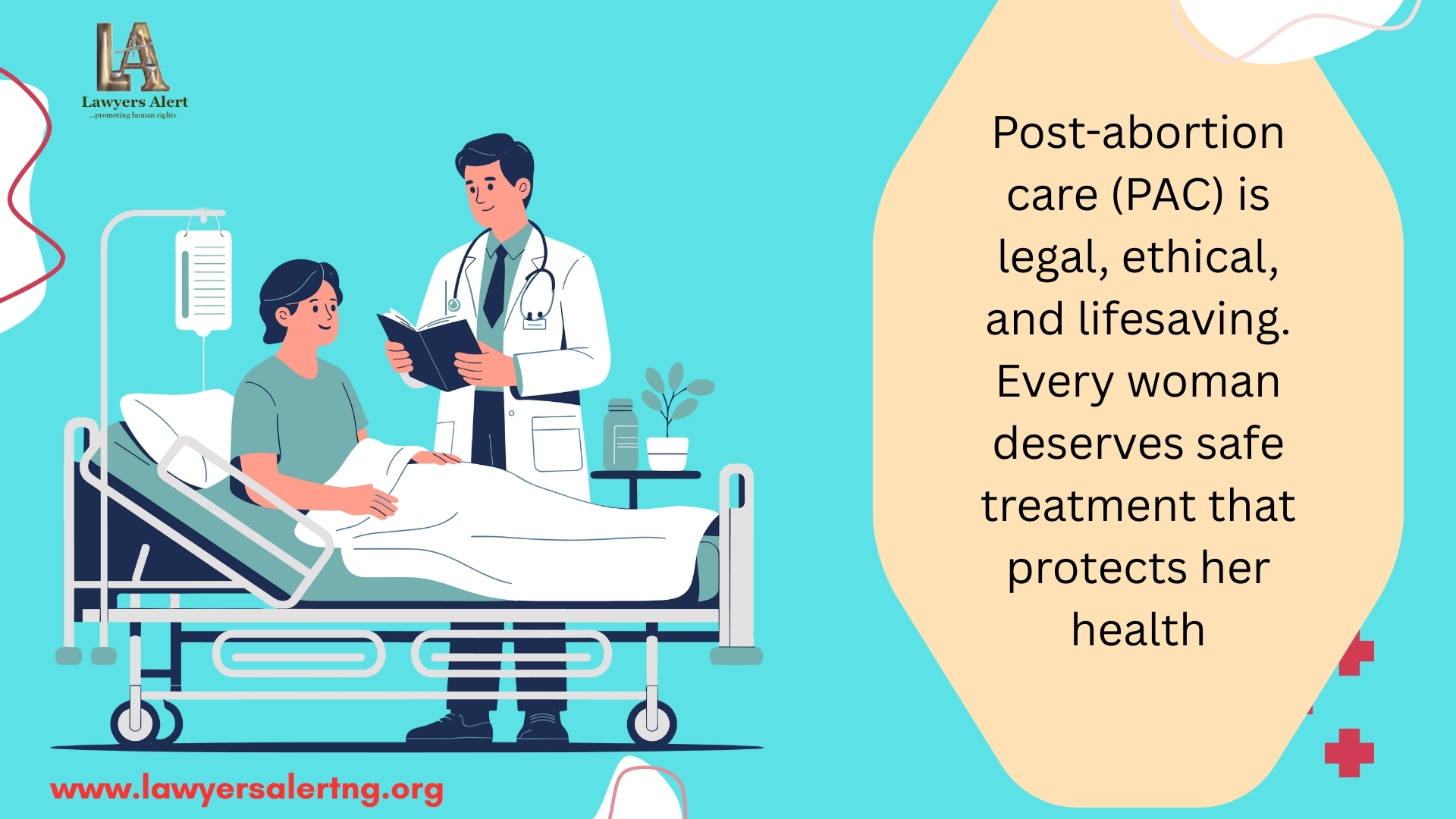 Post-abortion care saves lives and is a vital part of essential healthcare. Every woman, regardless of circumstance, has the right to safe, legal, and compassionate treatment that protects her health, dignity, and future. When a woman’s life is at risk, the law affirms her right to timely, medically appropriate, and life-saving care, not as a privilege, but as a matter of justice and human rights. Access to such care prevents avoidable deaths and complications, strengthens families, and ensures that no woman is forced to choose between her life and unsafe alternatives.
#safeabortionishealthcare #MaputoProtocol #healthcarenotharm