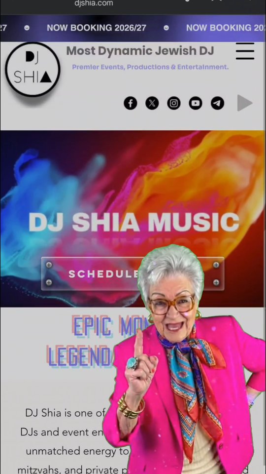 Grandma knows best 👵✨
And when Bubbe approves, you know it is right.
Looking to book a Jewish DJ for a wedding 💍, bar mitzvah 🕺, bat mitzvah 💃, or a Jewish celebration in South Florida 🌴? This is for couples, parents, and planners searching for a Jewish wedding DJ, bar mitzvah DJ, or bat mitzvah DJ in Miami, Boca Raton, Fort Lauderdale, Hollywood, Aventura, and nearby areas.
High energy dance floors 🎶, real crowd reading 👀, and music that fits every moment. From traditional hora circles 🎉 to modern party sets that keep kids, parents, and grandparents dancing together.
DJ Shia provides Jewish event DJ services for South Florida weddings, bar mitzvahs, bat mitzvahs, and private events. Trusted by families who want the music to feel right, flow right, and keep the room alive 🔥.
Grandma approved ✅ Guests dancing 🪩 Memories that last 💫
Explore 🌐 http://djshia.com/