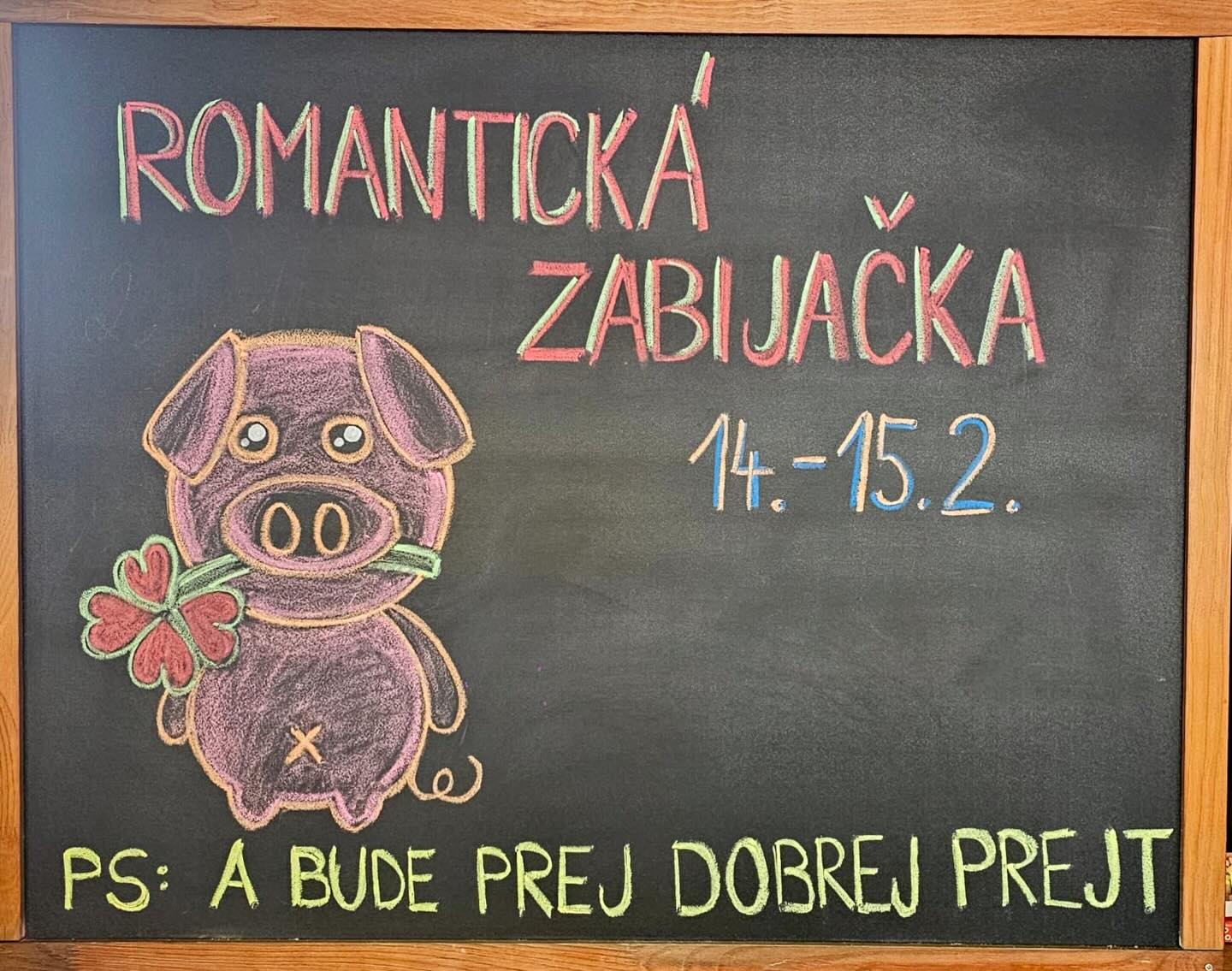 💘🐷 Romantická zabijačka v Kaštanu 🐷💘
Protože láska prochází žaludkem… a v únoru klidně i přes jitrnici 😄
📅 14.–15. února
Čeká vás poctivá zabijačková klasika, domácí atmosféra a Valentýn trochu jinak – bez kýče, zato s chutí.
Přijďte ve dvou, s partou nebo jen s pořádným apetitem.
A bude prej dobrej prejt. ❤️🌰
Rezervace doporučujeme – romantika i zabijačka mizí rychle!
