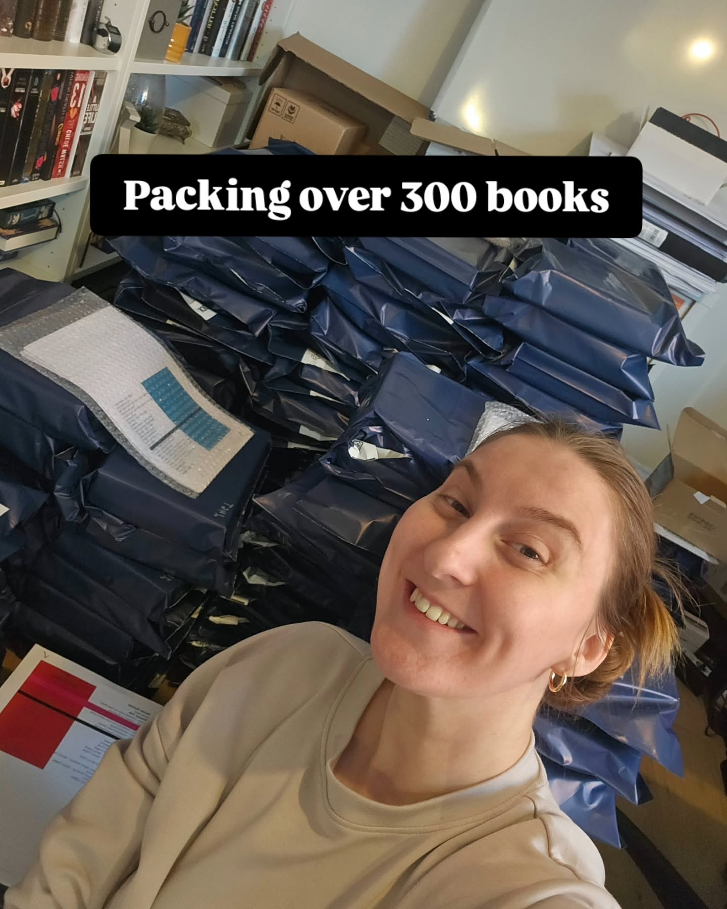 If you're going to ask me how my 2026 is going.
Well... I'd only have one picture to show and one sentence to say.
Going all out on packing the Kickstarter books. It's been a lot of work, especially when I packed everything myself. Folding boxes, signing, quality check, putting them in bubblewrap, wrapping in tissue paper, making sure all orders are correct... addresses... you guessed it, everything.
While juggling some writing for books 2, marketing book 1 and a full-time job as a teacher. Am I tired? Absolutely. But I'm still having fun! Just need to reminder myself to drink more water!
I'm grateful for my parents taking their day off to help me pack some of the books. We ended up with 150 orders packed. Insane! I don't have a license to get to the post office, so I'm still relying on dad to pick me up after work and ship out at least 30 orders a day, or my partner whenever he has time. Bless these two. ✨️
I actually enjoy the whole packing process! It's somewhat therapeutical. Though the therapy becomes a nightmare when you find defective books. Hoping to get those reprinted soon.
Overall, my 2026 started with a lot to do and not enough time to do it. I'm still annotating books and packing them. Yes... annotating BY HAND. And while it takes longer than expected, it's extremely fun to re-read the book again while making comments.
Launching a Kickstarter was really overwhelming (in a good way) but it's mainly because I launched it before the book went through any edits. The initial idea was for the Kickstarter to fund the editing and the existence of this book, standard edition included.
But for the second Kickstarter, it will be launched AFTER book 2 releases. That way, backers won't have to wait as long and less overwhelmed by all the work.💙
Overall, looking forward to GETTING THESE OUT OF MY APARTMENT and sleeping in a normal bed that isn't surrounded by boxes and bubblewrap 😂 and definitely looking forward for book 2 Kickstarter!
#indieauthor #romantasyauthor #bookstagram #indieauthorsofinstagram #romantasyreads