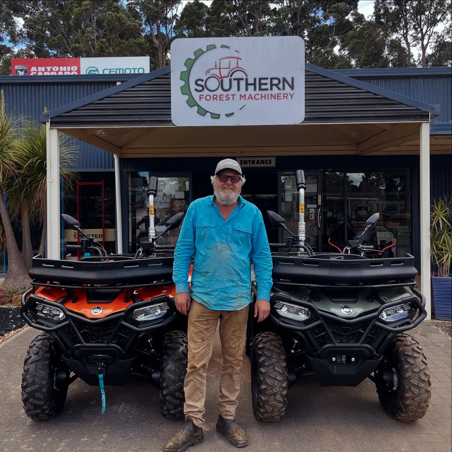 Question: What’s better than a NEW CFMoto ATV?
Answer: Two!
Warren called 📞 the dealership yesterday afternoon to price up a new ATV, today he rolled out of the dealership with 2 x brand new ATVs with full Farm Spec kits installed and straight to work at his Mount Barker farm. 🐑
Fitting perfectly in the back of his new rig, it was meant to be.
Thanks for your business Warren.
@cfmoto_australia @cfmotoofficial @cfmoto_motorcycles_australia
#cfmoto #manjimup #boyupbrook #franklandriver #nannup #pemberton #mtbarker #mtbarkerwa #atv #farmbike #farmingwa #southernforestsandvalleys #southernforestswa #southwestwa #cfmotoatv