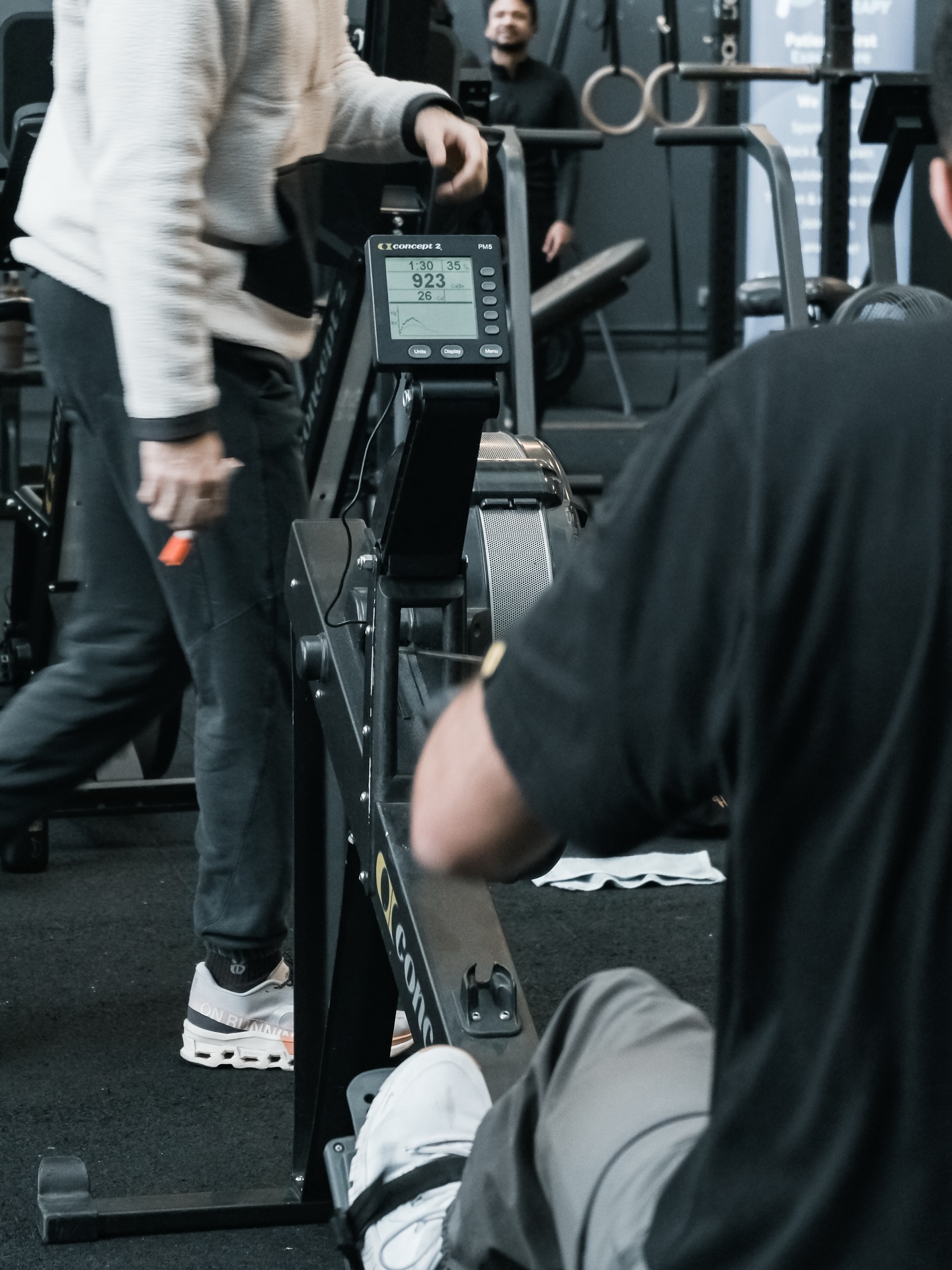 Ergs and kettlebells to build engine and strength. Laying the fitness base for spring training!