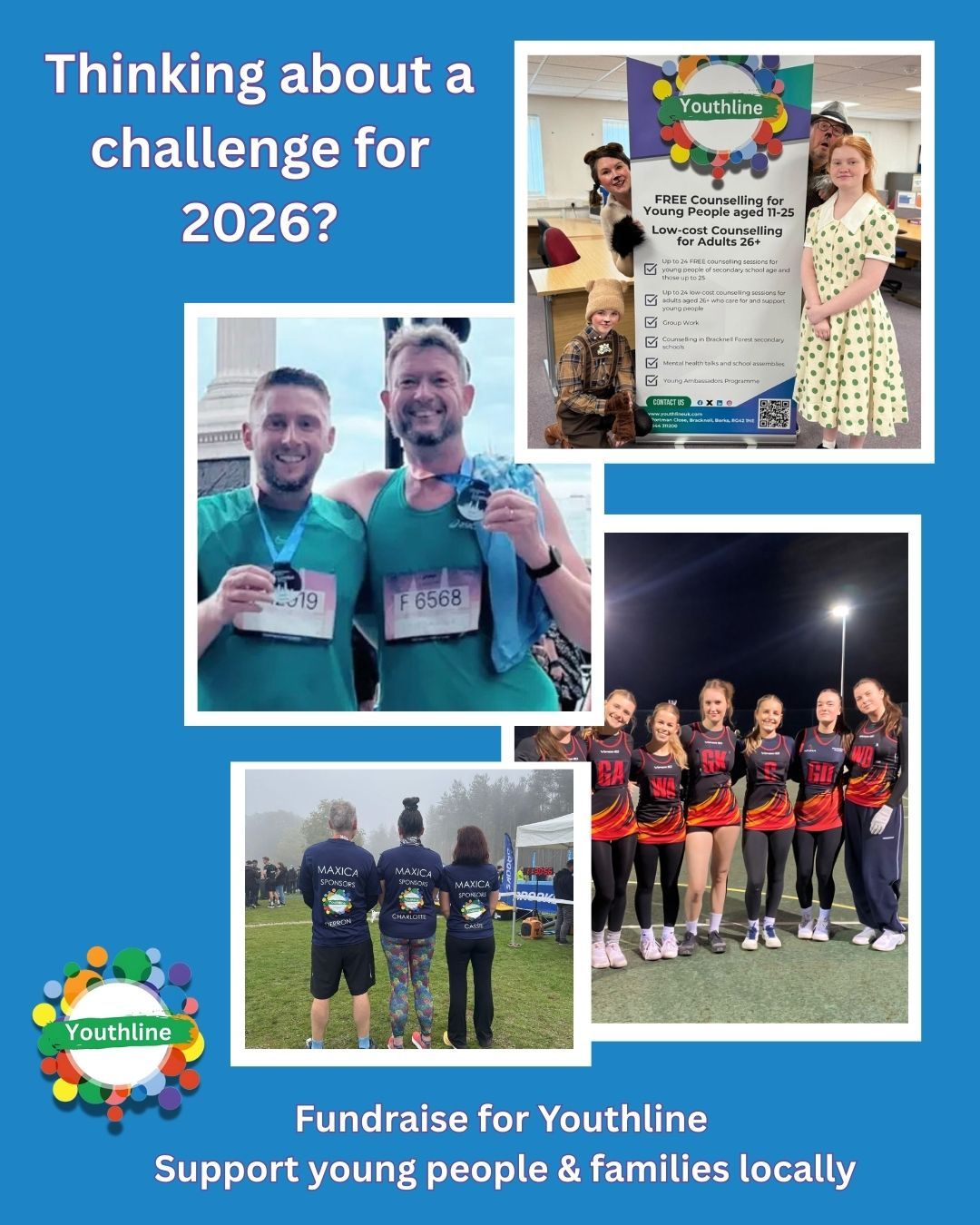 🏃♀️🚴♂️🧗♀️ Thinking about a challenge for 2026?
Whether it is a run, a walk, a swim, a skydive or a personal goal that pushes you out of your comfort zone — fundraising for Youthline helps us continue supporting young people and their families.
Every challenge taken on for Youthline:
💙 Raises vital funds
💙 Helps keep our services accessible
💙 Makes a real difference locally
We are incredibly grateful to everyone who chooses to challenge themselves for our charity. If 2026 is your year to do something meaningful, we would love to hear from you.
📩 Get in touch to fundraise for Youthline.
https://www.youthlineuk.com/events-fundraising