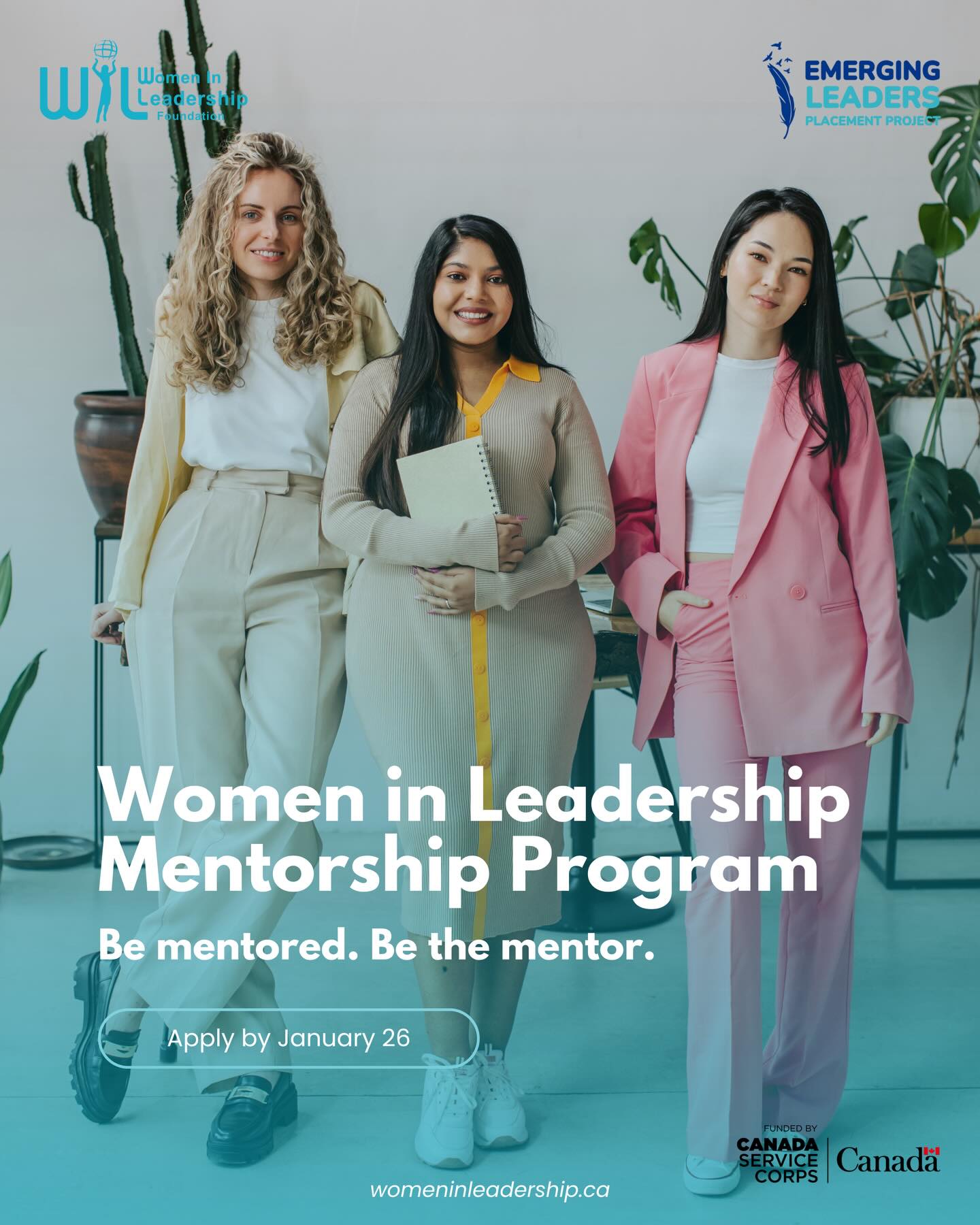Your voice matters, and your leadership journey deserves support. ✨
The Women in Leadership Mentorship Program brings together mentors and mentees who are ready to grow, learn, and lead alongside one another. Whether you’re looking for guidance or ready to give back, this program is built around meaningful connection, shared learning, and confidence-building mentorship.
Be mentored. Be the mentor.
🗓 Applications open until January 26
📧 connect@womeninleadership.ca
🔗 Link in bio
Proudly funded by Canada Service Corps
#CanadaServiceCorps #LeadersToday #YouthInCanada #WomenInLeadership #Mentorship