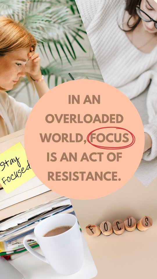 In an overloaded world, focus is an act of resistance.
We live surrounded by information, constantly pulled in every direction.
In that noise, focus becomes rare.
And yet, when you choose to focus, something quiet settles inside you.
Your mind stops scattering.
Your hands know what to do.
You’re no longer thinking about how you’re seen,
only about what you’re building.
In a world that steals our attention, success comes from choosing presence - again and again.
#focus #presence