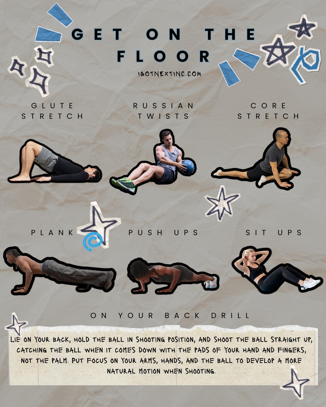 No need to lay down and stay down! These are on the floor warmups for you to integrate into your practice to keep you moving!
🏀🦥
https://www.igotnextinc.com/
#workout#basketball#youth