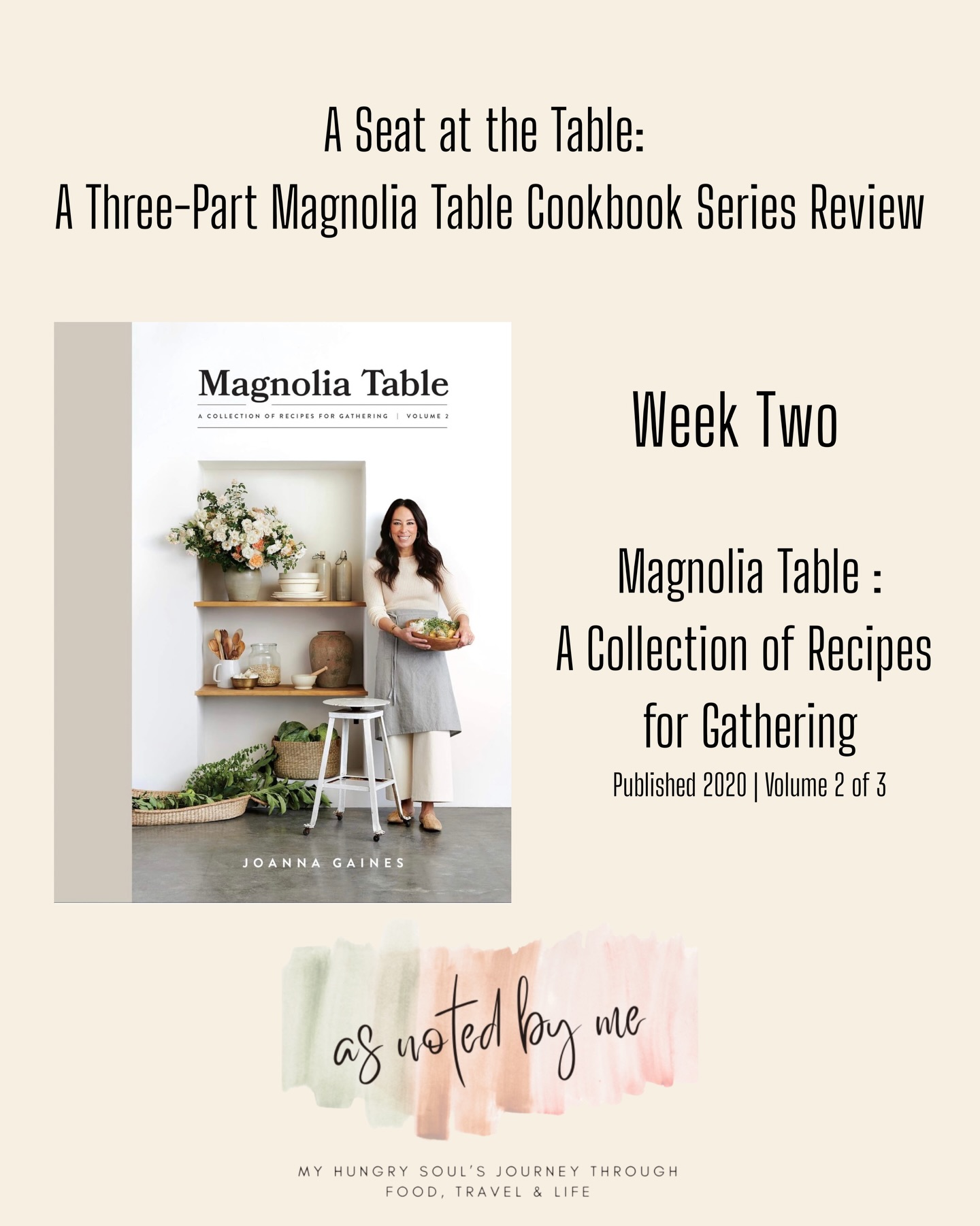 This is part two in my three-part blog series where I’ll be reviewing all three Magnolia Table cookbooks, one book per week, for three consecutive weeks. In each post, I’ll share my family’s favorite recipes, broken down by sections within each book; the ones that get requested again and again and have officially earned their spot in our regular rotation.
These are the comforting classics, the crowd-pleasers, and the dishes that make you want to call everyone to the table.
Magnolia Table :
A Collection of Recipes for Gathering
Published 2020 | Volume 2 of 3
Find the link to my blog post and full review in my bio
#asnotedbyme #cookbookreview #magnoliatable #atmytable