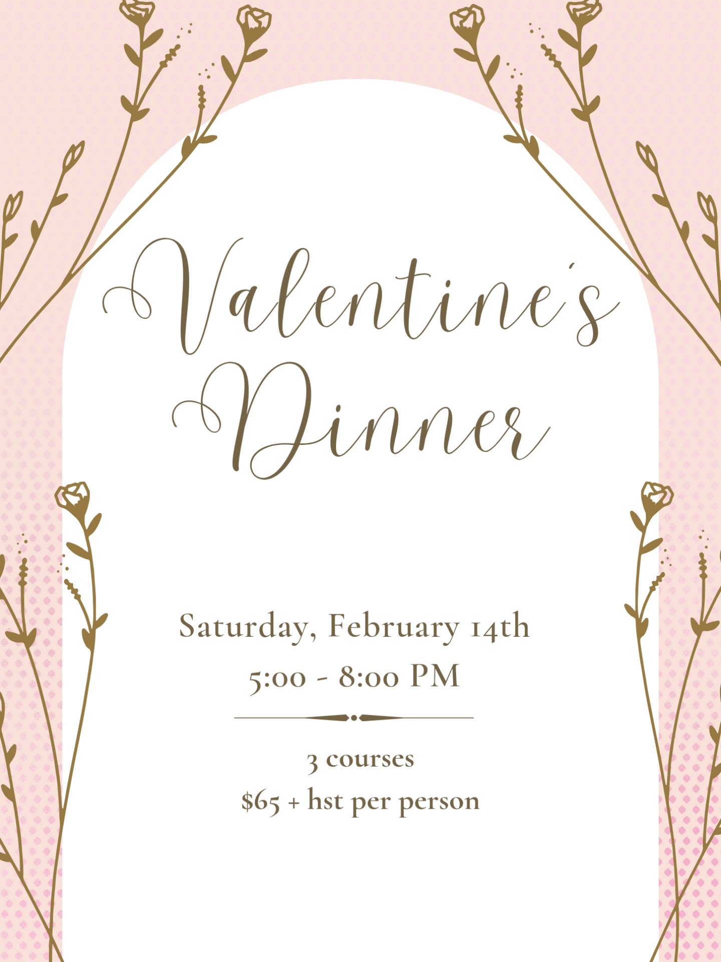 This Valentine’s Day, let us cook for you.
Join us February 14th from 5–8 PM for a 3-course Farm to Table dinner.
$65 + HST per person.
Reserve your table today on OpenTable.
