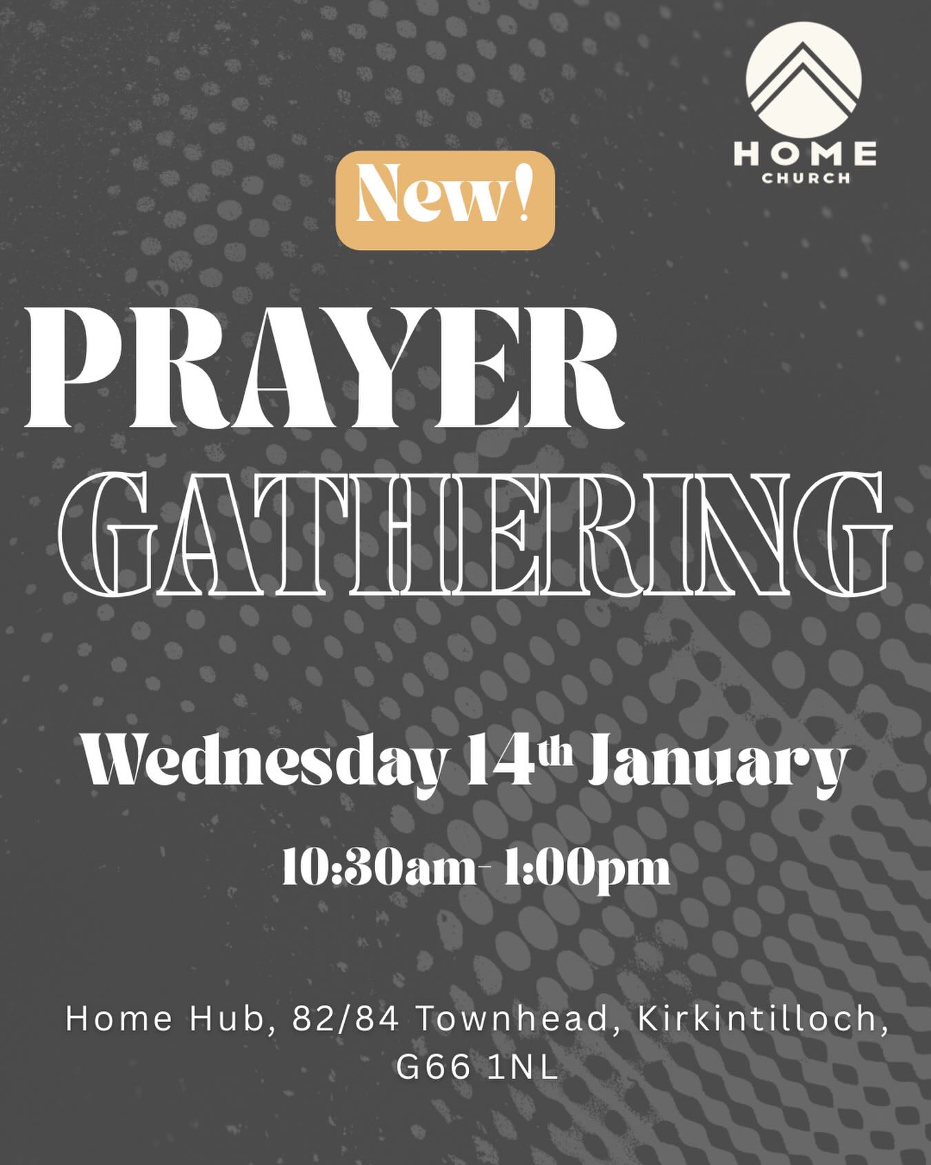 We’re so excited to be launching our first new prayer gathering ✨
Join us THIS Wednesday at the Hub in Kirkintilloch as we gather to pray and seek God together 🤍
These prayer gatherings will take place on the second Wednesday of each month, from 10:30am–1pm.
Feel free to join us at any point during this time, come and go as you’re able ✝️