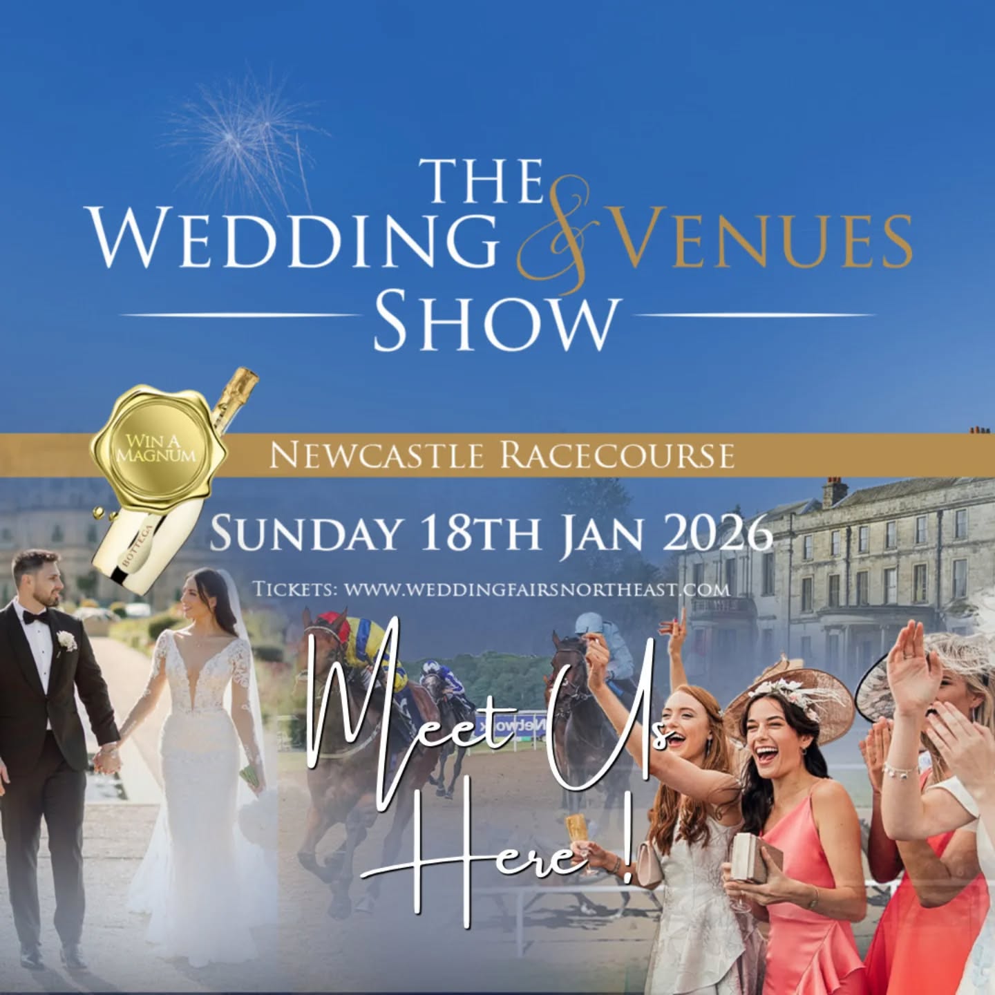 We’re excited to announce that we’ll be at The Wedding & Venues Show at Newcastle Racecourse on Sunday 18th January 2026
This is your chance to meet us in person and chat with around 120 other amazing suppliers and Wedding Venues all in one day!
Forget endless scrolling and searching, get all the inspiration you need to plan your perfect Wedding..
Secure your tickets here: ➡️ https://go2.weddingfairsnortheast.com/seeyouthere 🎟️
Or see link in bio on Facebook or Instagram:
@weddingfairsnortheast
#weddingvenues #weddingfairs #brıdetobe #groomtobe #weddingplanning