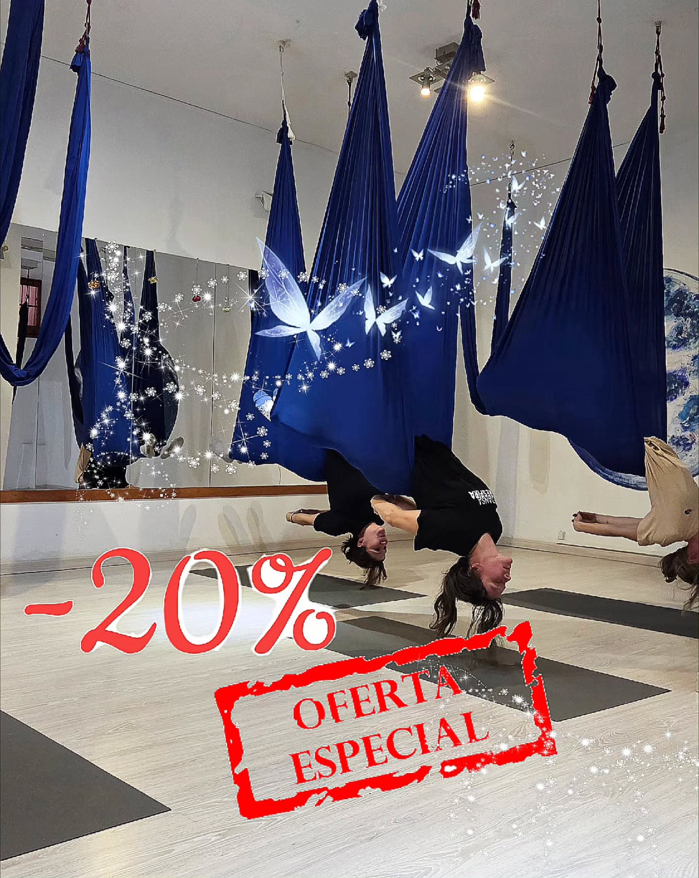 ¿Qué tal va tu enero?
Para nosotros es un mes de magia. ¿Sabes por qué? 😉 Enero marca nuevos comienzos y todo parece posible ✨
¿Cuál es tu propósito de Año Nuevo? ¿Mejorar la salud, la flexibilidad o la fuerza? ¿Sentir la espalda más sana y todo el cuerpo más fuerte?
👉 Aquí estamos para ayudarte con nuestras clases aéreas 🤸♂️🧘♂️✨
Y la magia de enero nos da una razón para hacerte un regalo 🎁
De lunes a lunes te regalamos un 20% de descuento en la compra de cualquier pack de clases mensuales 🎉
Usa estos códigos para obtener tu descuento:
✨ magia4 - pack de 4 clases
✨ magia8 - pack de 8 clases
✨ magia12 - pack de 12 clases
Puedes usar el descuento en nuestra web
🌐 www.lets-fly.es, en la página “Precios”
📅 del 12/01/26 al 19/01/26
💫 Volamos todos los días y mejoramos la salud y el humor!
Te esperamos!