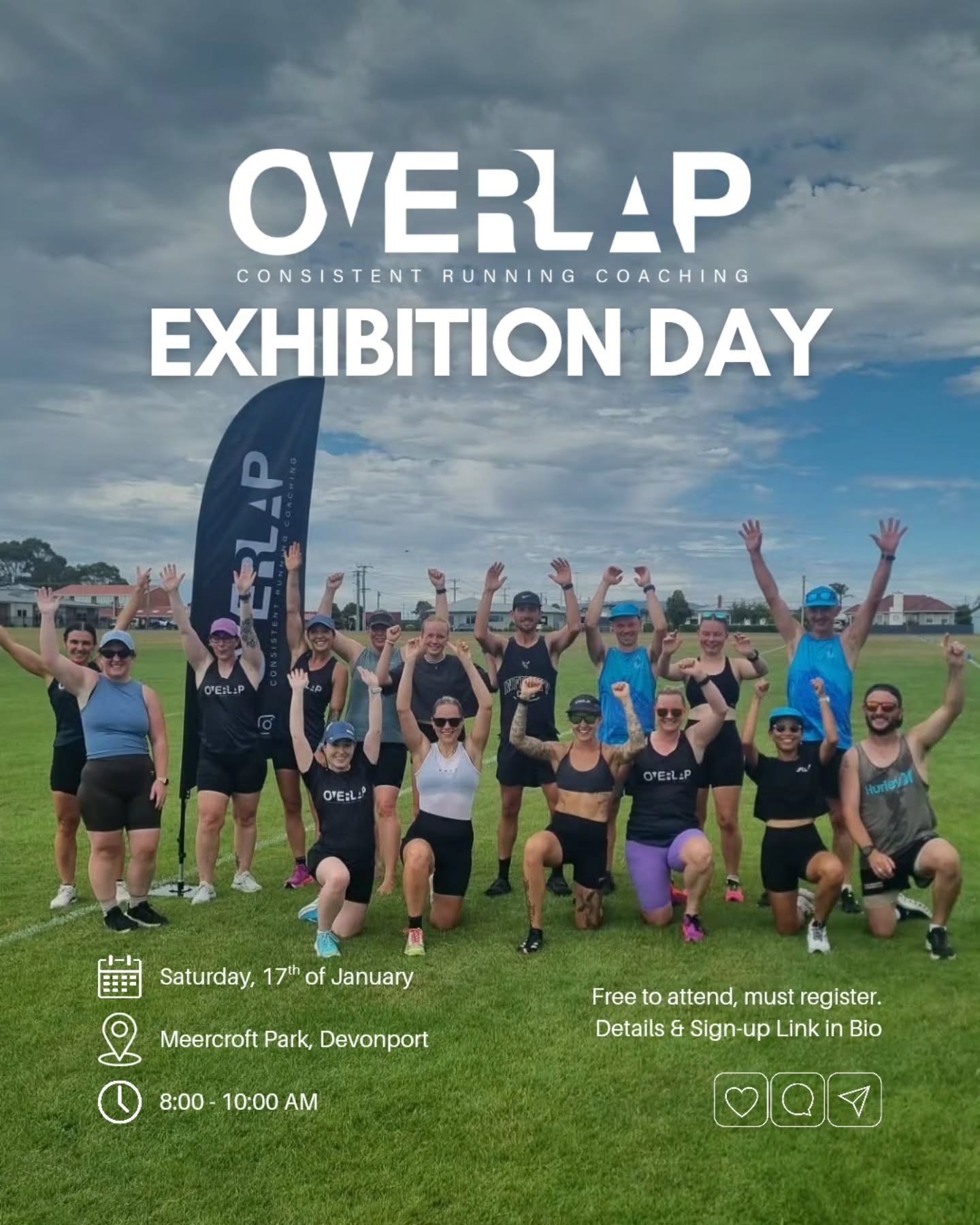So… what is an Exhibition Day? 🤔
It’s a fun, low-pressure morning where runners of all abilities get to try a range of distances, challenge themselves (as much or as little as they like), and soak up the OVERLAP community vibes.
Not a race.
No placings.
No pressure.
Just:
✔️ A group warm-up
✔️ Mixed-distance efforts (with plenty of rest)
✔️ Freedom to opt in or out of any distance
✔️ Family-friendly atmosphere
✔️ Cool-down, swim & breakfast to finish ☕️🏊♂️
Think of it as a running playground + learning experience, not a training session.
📍 Meercroft Park, Devonport
🗓 Saturday 17 January
⏰ 8:00–10:00am
🎟 Free to attend (registration required)
Details & sign-up via the link in bio 👟
https://www.overlapcoaching.com/event-details/exhibition-day