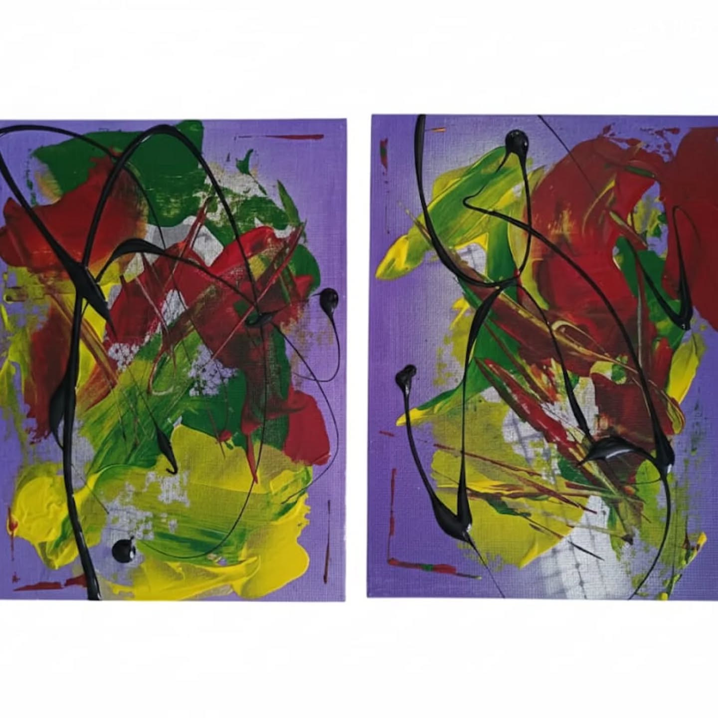 Conclusione Critica
Questi quadri celebrano l'energia pura. In un mondo dominato da immagini digitali perfette e pulite, queste tele riportano l'attenzione sulla materia (lo spessore del colore) e sull'imperfezione umana come valore artistico.