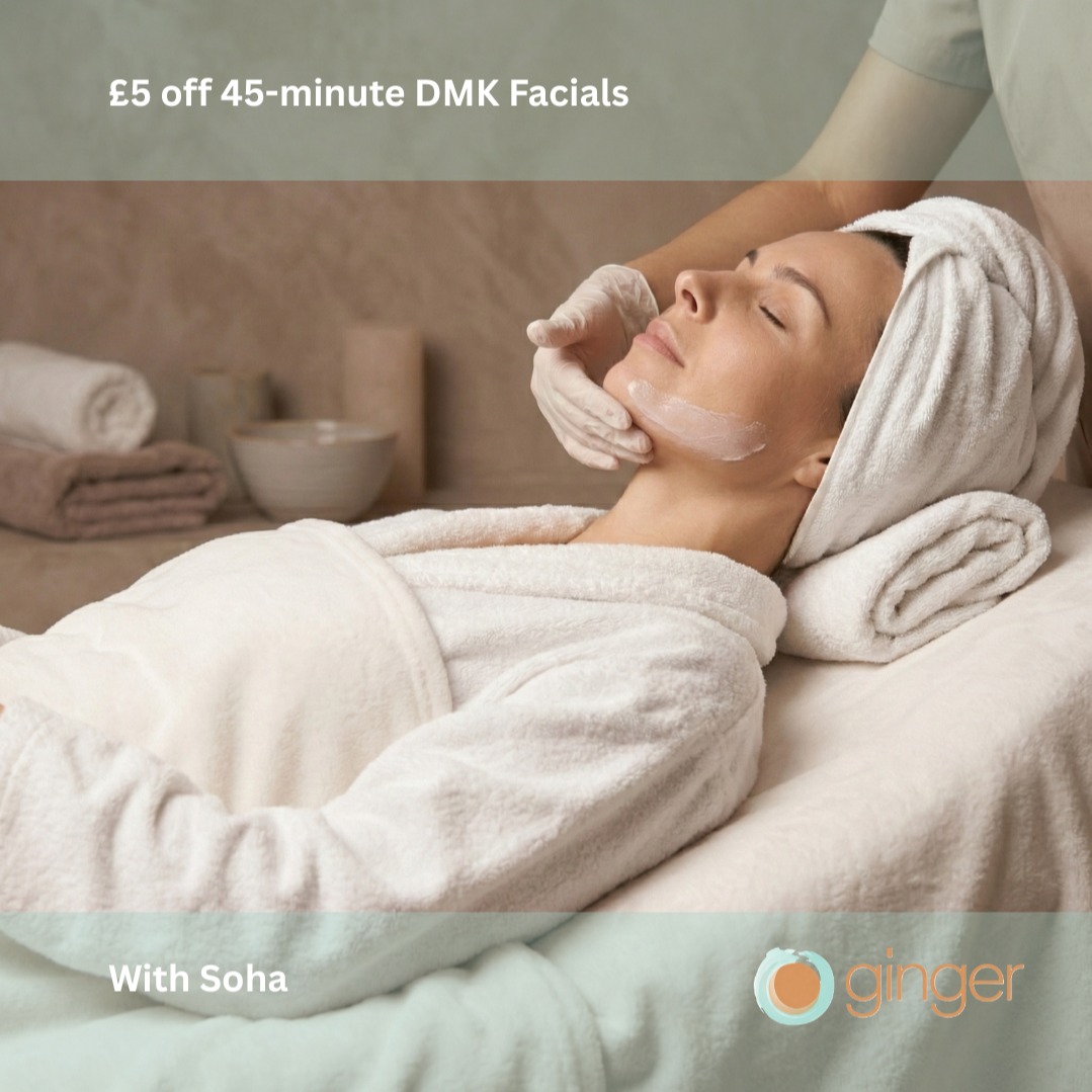 Reveal your healthiest glow this January with Soha. Enjoy £5 off all 45-minute DMK facials, specifically designed for restoring balance and enhancing optimal skin function. By utilizing the renowned DMK methodology—Remove, Rebuild, Protect, Maintain—Soha works with your skin's natural chemistry to achieve long-lasting, visible results. Offer ends 31.1.26. Book your appointment online or call 01727 869929. Discount is applied when paying in salon.