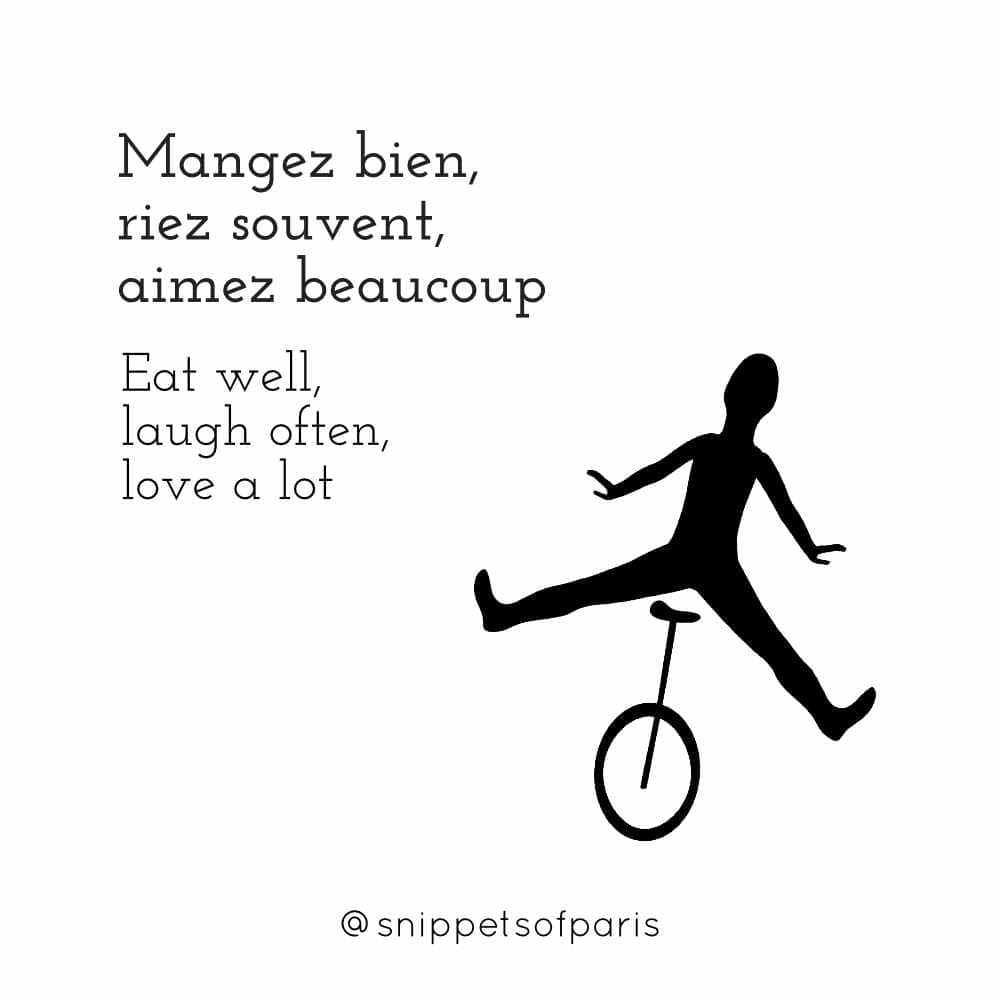 Today on January 12th, going into 2026 I am super excited with some new adventures both professionally and personally! It's time after losing my husband, my life and my mind 14 years ago today to EMBRACE the HAPPINESS AND PEACE I deserve and get into GOOD TROUBLE 🙂. I found these graphics, one of which I printed and put on my desk, which is the roadmap to doing just this. So my mantra moving forward is "Mangez Bien, Riez Souvent, Aimez Beaucoup" (Eat Well, Laugh Often, Love Much)