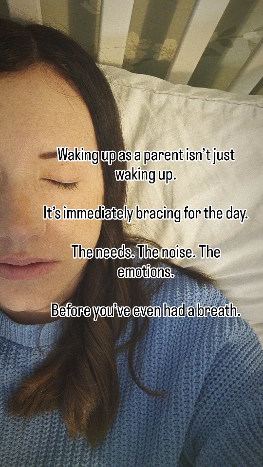 You move from rest straight into responsibility.
From sleep into emotional labour.
From being you into being needed.
So many parents tell me they feel tired before the day has even begun, I know I do. And not because they slept badly, but because their nervous system never truly gets to stand down.
You’re waking into a role that requires constant attunement, regulation, patience and presence, and before you’ve had a sip of tea or a moment to breathe.
#mentalload #emotionallabour #parentingtruths #overwhelmedparents #nervoussystemcare