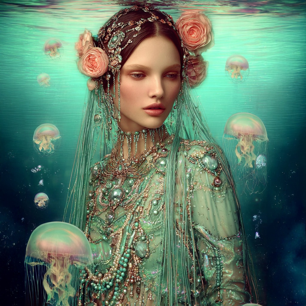 MODERN MERMAIDS: A SERIES FOR SILK CARFES. I have sent my designs to Italy for printing.. Can't wait to see the results.
#silk #portraits, #mermaids #deepsea #aiartists #aiartist #aiart #designergrafico