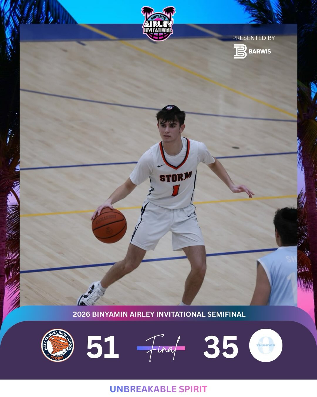 Semifinals game 1: KYHS Storm beats Ohr Hatorah and head to championship game. Scheck Hillel beats Posnack in a nail-biter in consolation Semifinals Game 1.