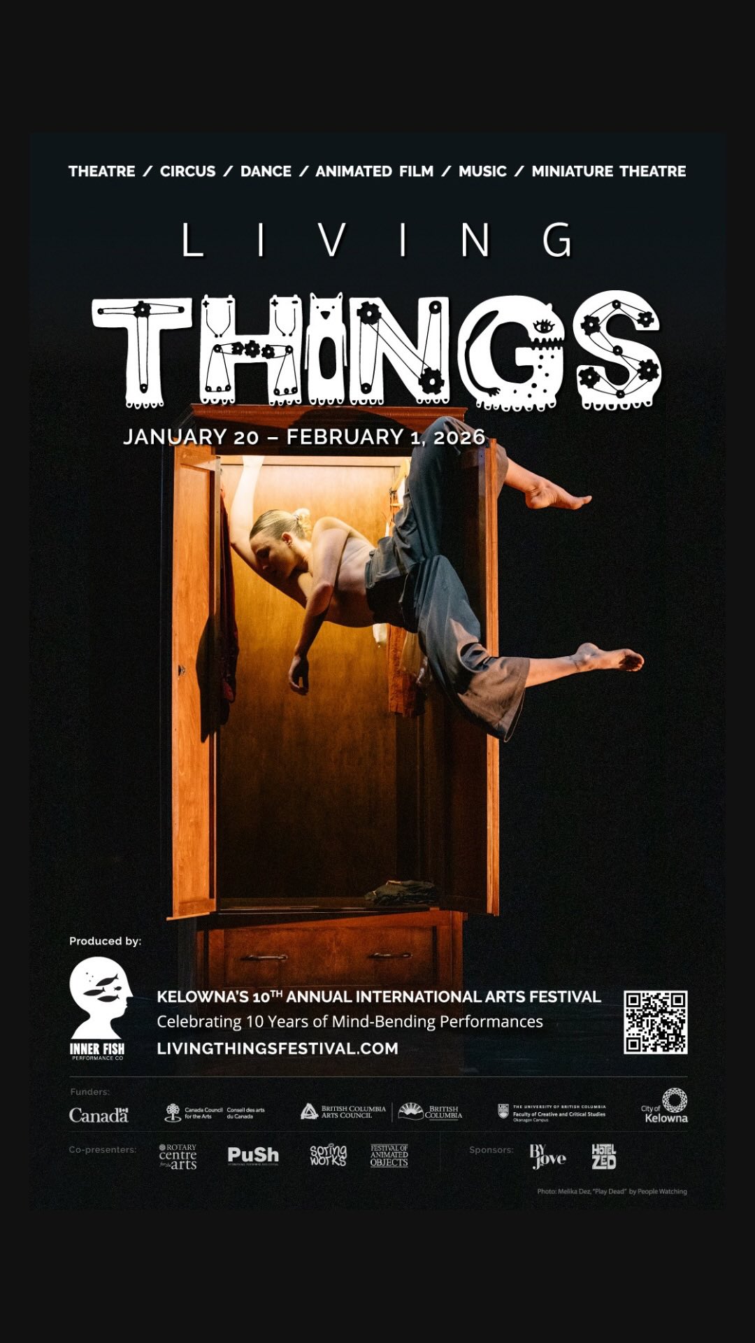 I’m very happy to share that the @livingthingsfestival begins next week in Kelowna! From January 20 to February 1, we’ll be presenting an exciting program featuring international, Canadian, and Kelowna-based artists.
Some highlights include performances from Argentina, Spain, Montreal, and Vancouver including the amazing @mindofasnail company; talented Kelowna-based artists @jessie.rivest and Darren Williams performing on January 24; workshops led by @h_ailey_em and @neginbc13 ; two co-presented performances and a film in partnership with the @rotarycentreforthearts; and our 10th Anniversary Concert and Party in collaboration with @creativeokanagan featuring @manteasah with @jodiebmusic on January 31.
I’m deeply grateful for the opportunity to present this festival, and I truly hope to see you there.
You can explore the full festival program at www.livingthingsfestival.com.
Looking forward to welcoming you at the festival!
#kelowna #downtownkelowna #explorekelowna #tourismkelowna #artsfestival theatrefestival kelownatheatre thingstodoinkelowna livingthingsfestival heardaboutharold kelownaart livingthings lt2026