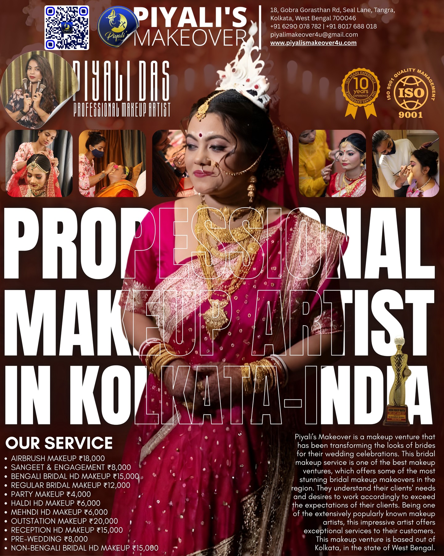 ✨ Beauty Perfected by Professionals – Piyali’s Makeover ✨
At Piyali’s Makeover, expertise, elegance, and excellence come together 💄🌸
Our professional makeup artists specialize in enhancing your natural beauty with refined techniques, artistic vision, and a personalized approach for every client ✨💖
From graceful bridal makeovers to engagement, party, and photoshoot glam, each look is created using premium products, strict hygiene practices, and the latest beauty trends 💍📸🌟
Because your special moments deserve a flawless, confident glow 🌹
💫 Experience the confidence of professional artistry
✨ Let your beauty speak with Piyali’s Makeover
📞 Call / WhatsApp: 080176 88018
🌐 Visit: www.piyalismakeover4u.com
#PiyalisMakeover #ProfessionalMakeupArtist #BeautyExperts #FlawlessGlam #BridalMakeupIndia #HDMakeup #LuxuryBeauty #MakeupTransformation #GlowWithConfidence ✨💄